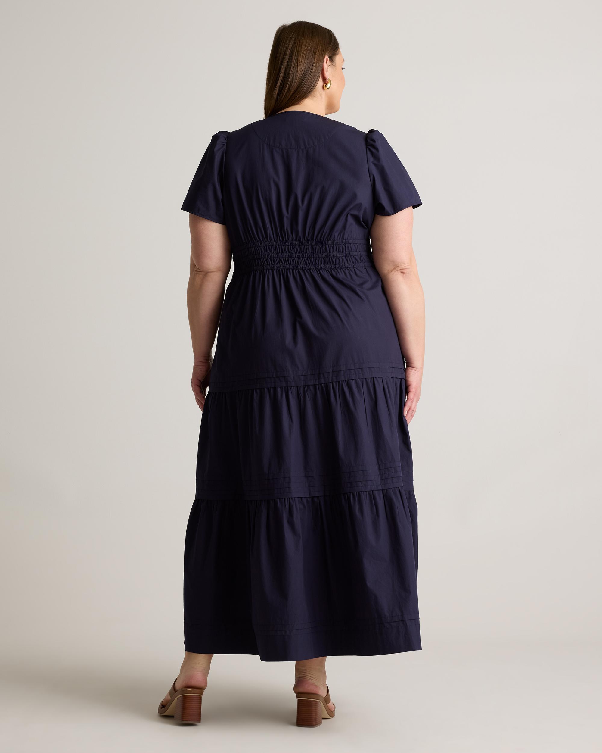 Quince | Women's Poplin Tiered Maxi Dress Organic Cotton Product Image