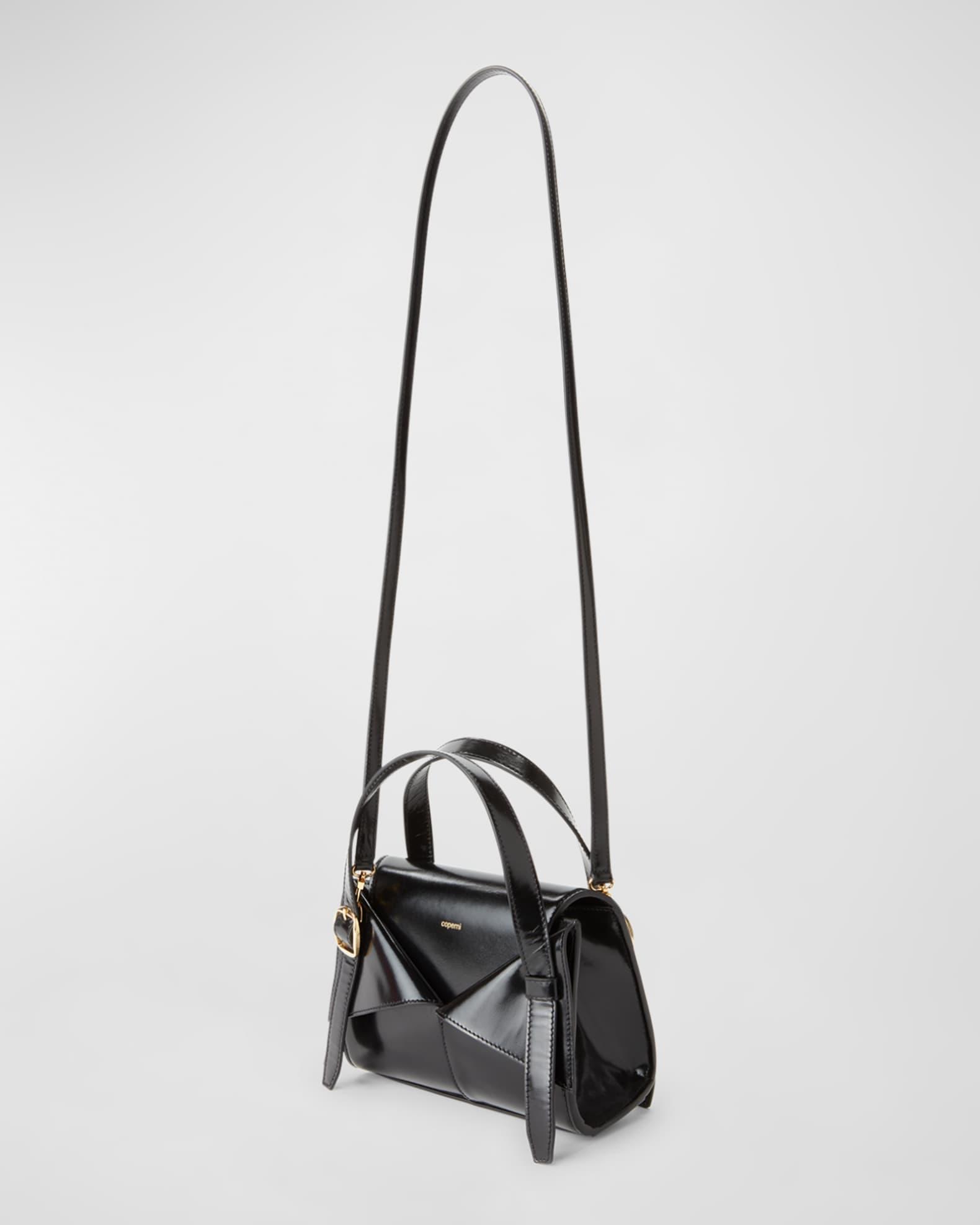 Mini Glossy Flap Leather Crossbody Bag Product Image