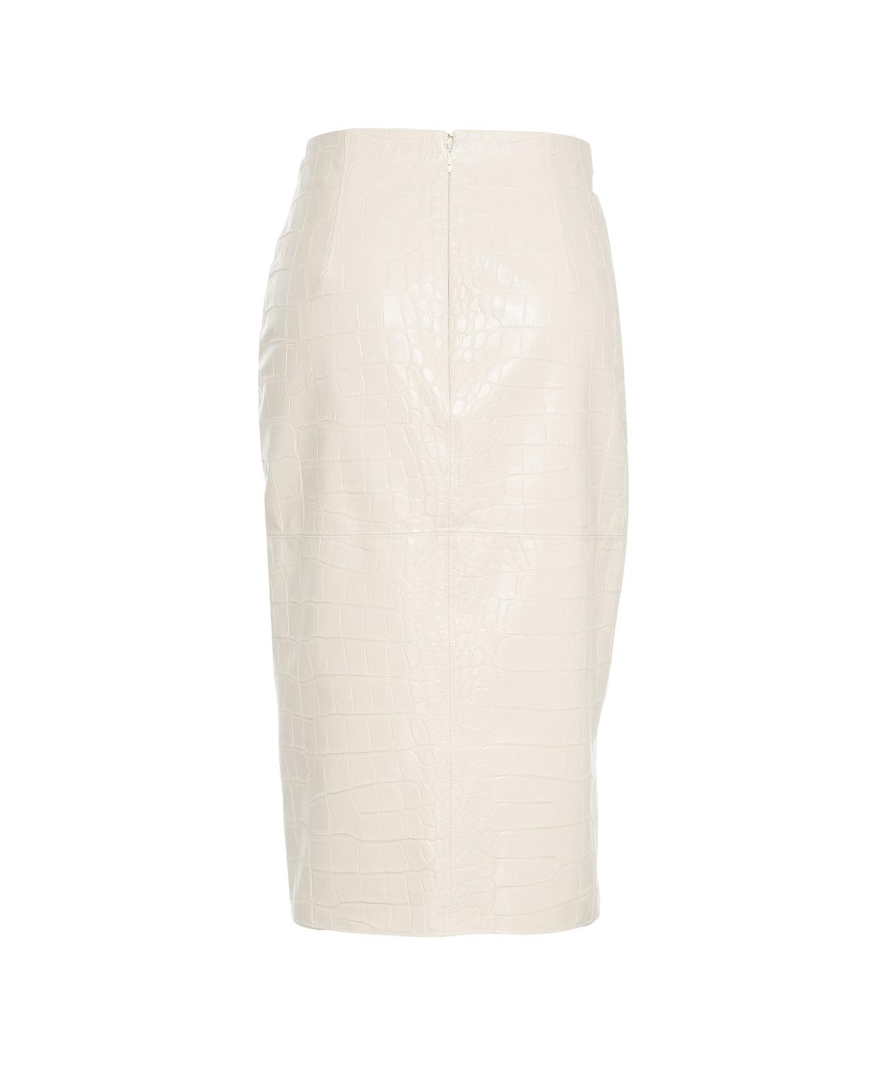 Pencil skirt with crocodile embossing Product Image