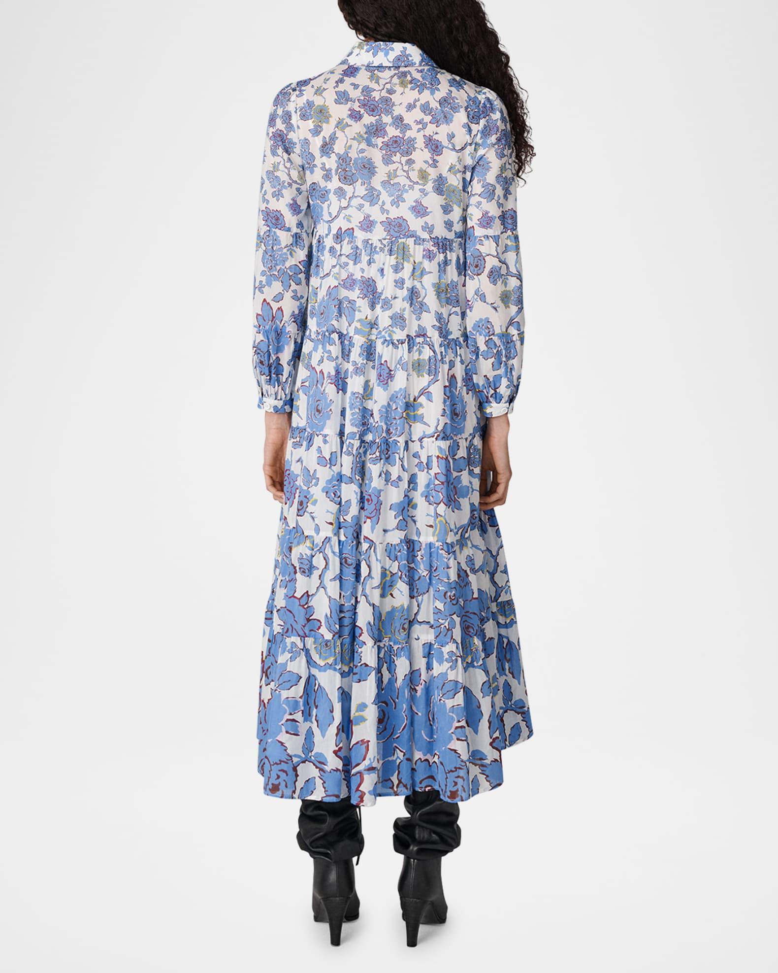 Kiara Tiered Floral-Print Midi Dress Product Image