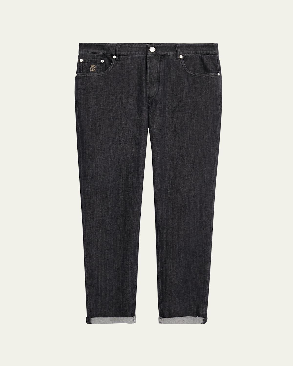 Mens Traditional Fit Five-Pocket Jeans Product Image