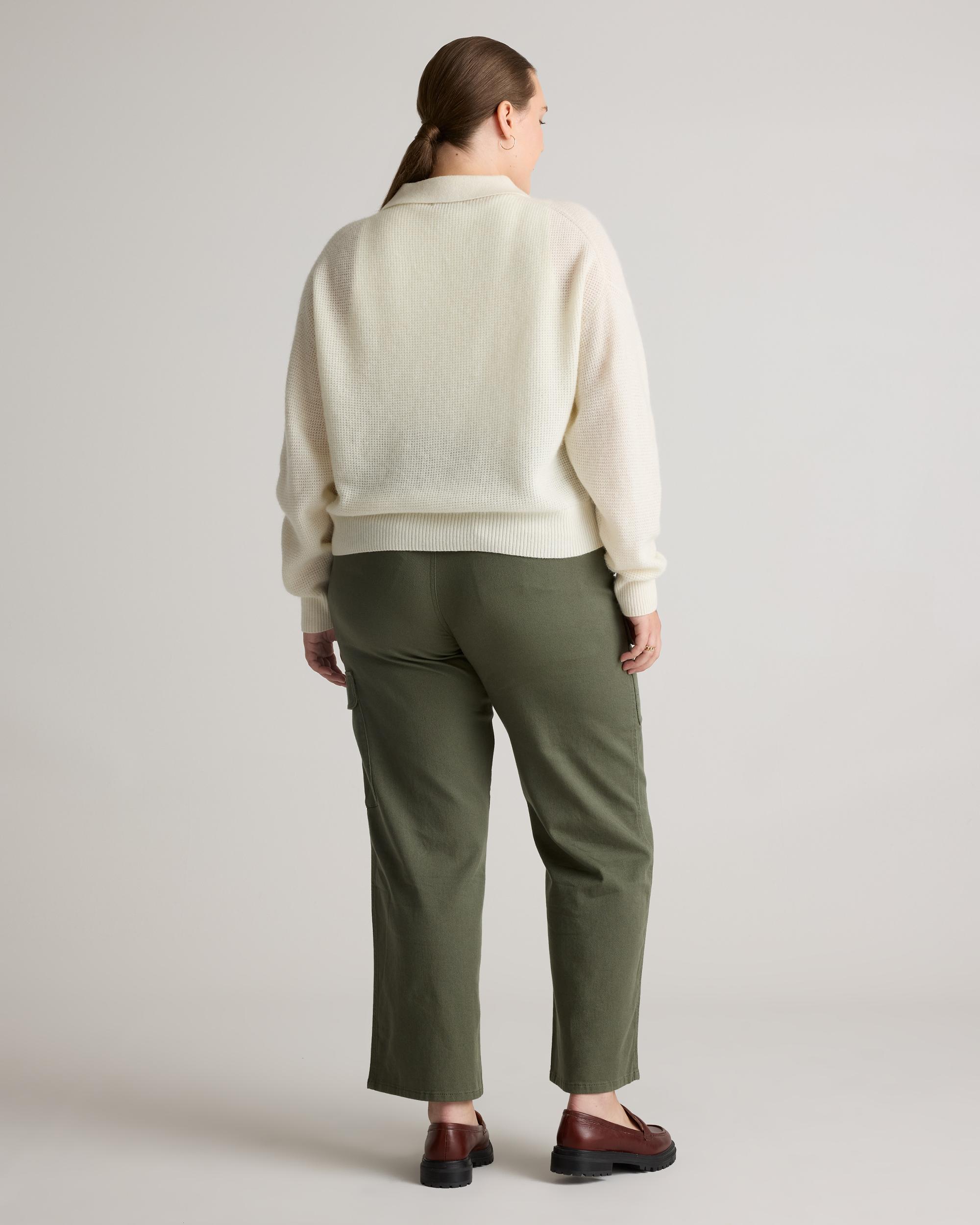 Quince | Women's Baby Alpaca-Wool Waffle Stitch Polo Sweater Size XS Product Image