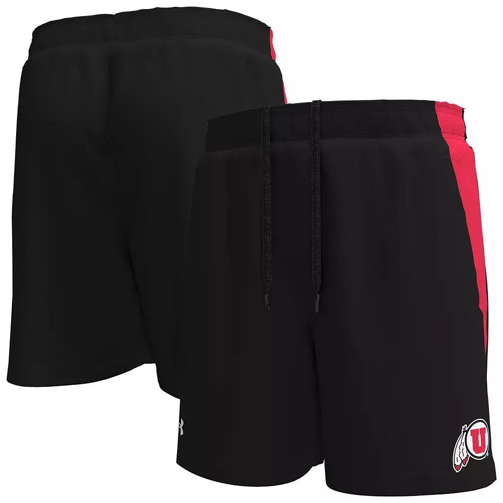 Men's Under Armour Black Utah Utes Tech Vent Performance Short,  Product Image