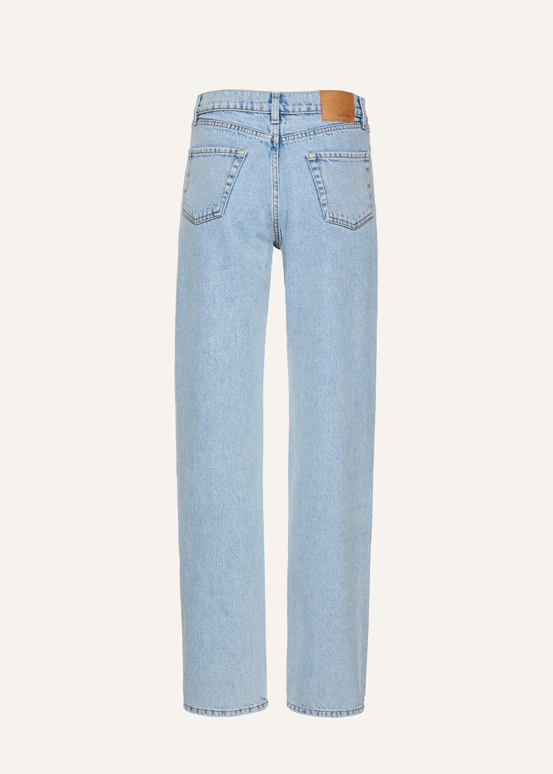Straight leg denim pants in light blue Product Image