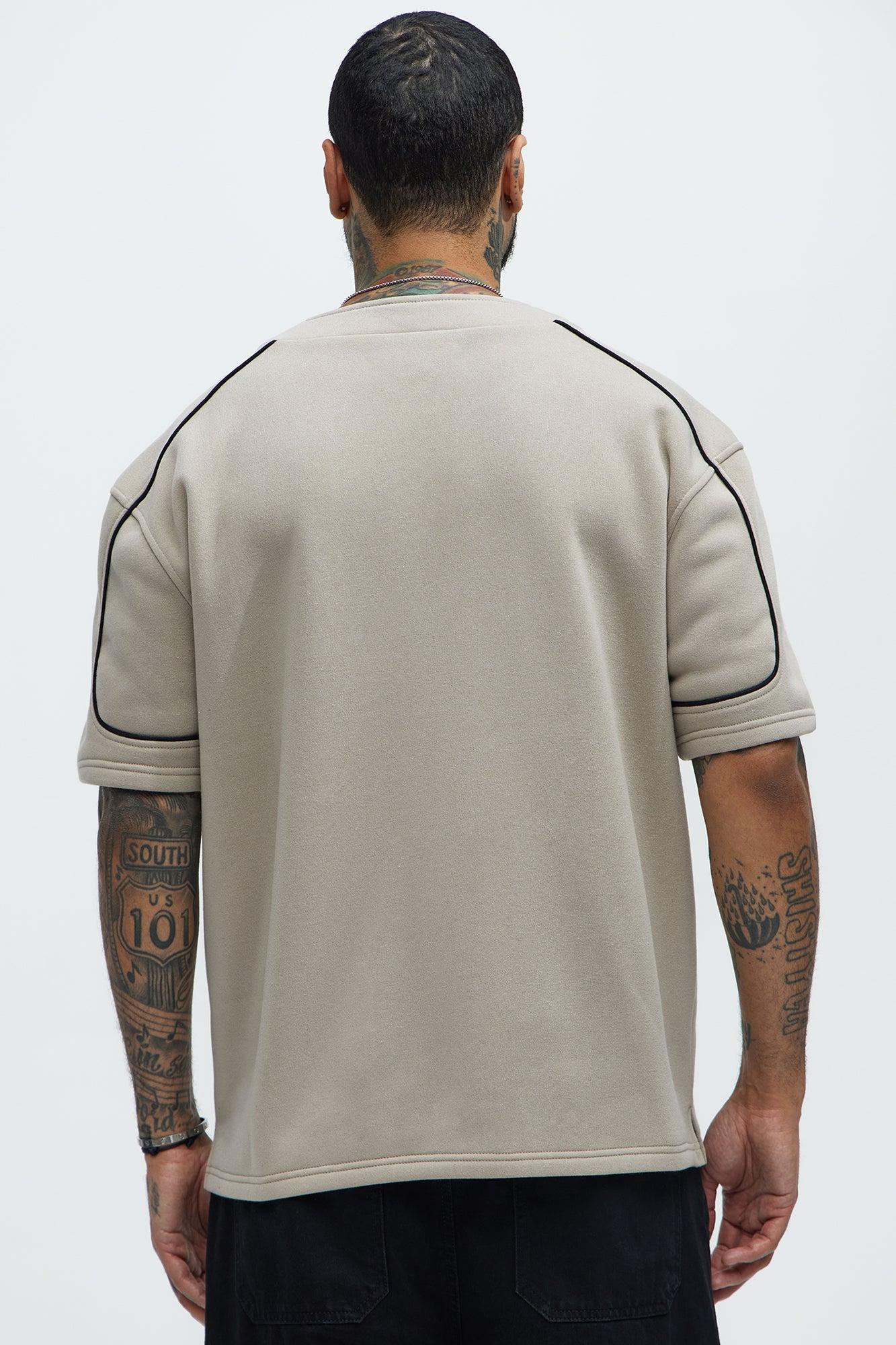 Classic New York Short Sleeve Henley - Stone Product Image