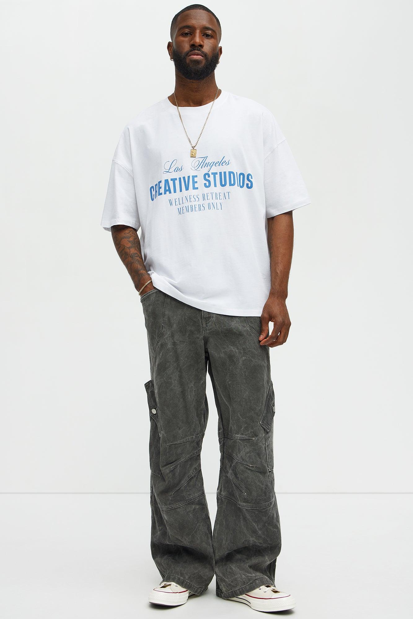 LA Creative Studios Oversized Short Sleeve Tee - White Male Product Image