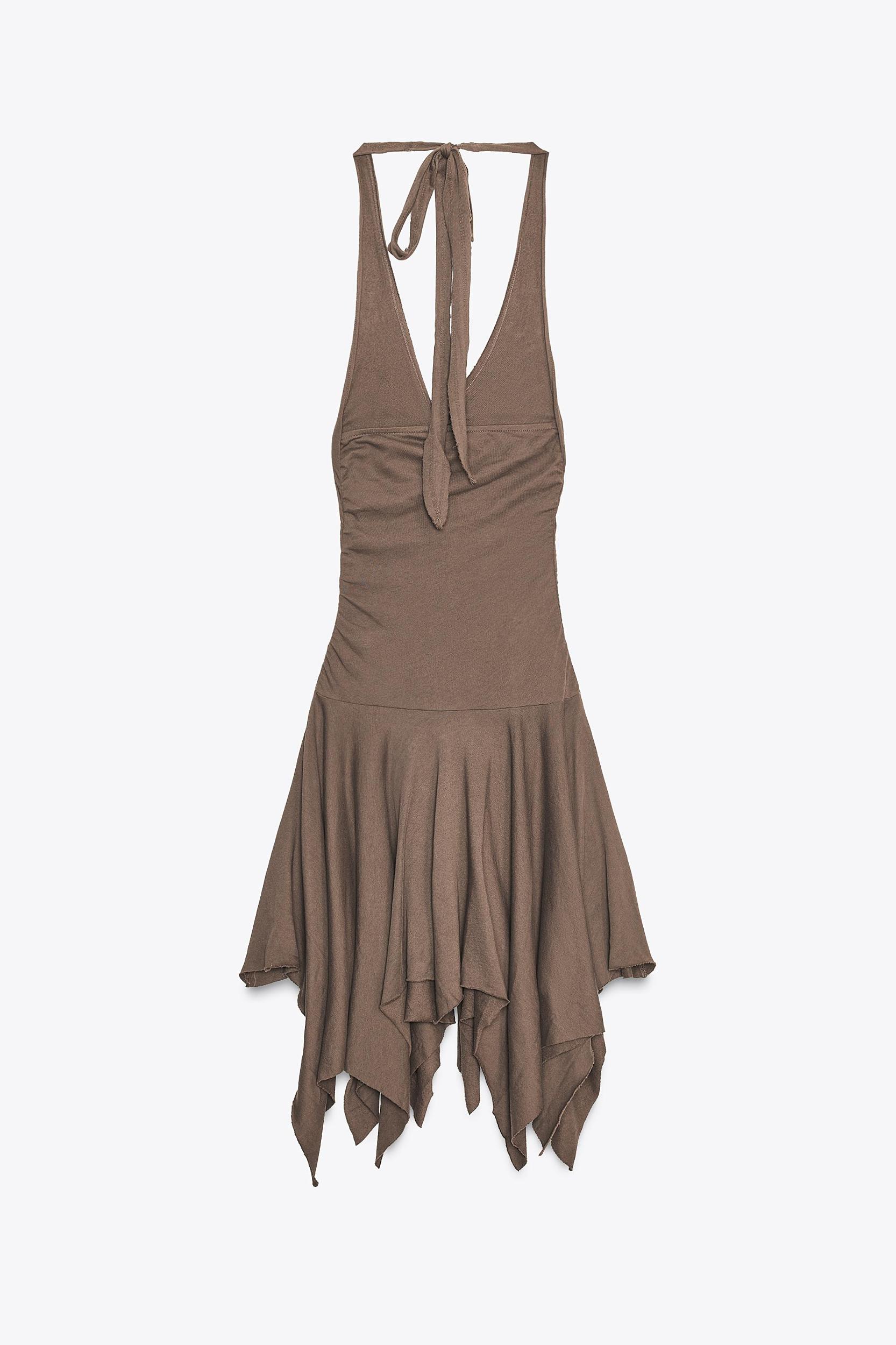 ASYMMETRIC HALTER DRESS Product Image