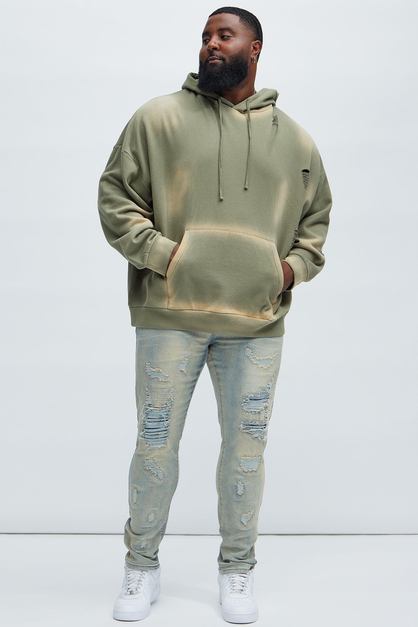 Tyson Brushed Oversized Hoodie - Olive Product Image
