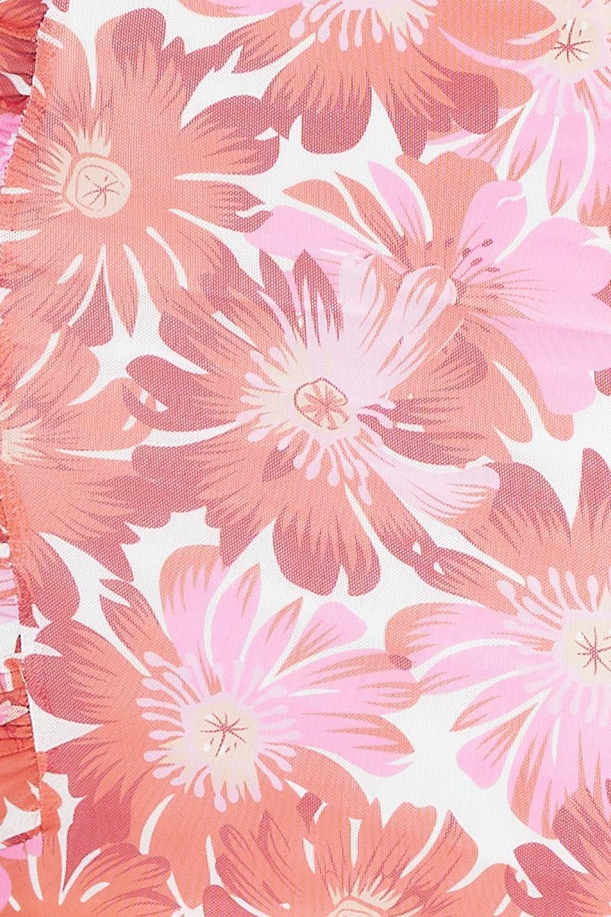 Tropical Bloom Maxi Skirt Pink Product Image