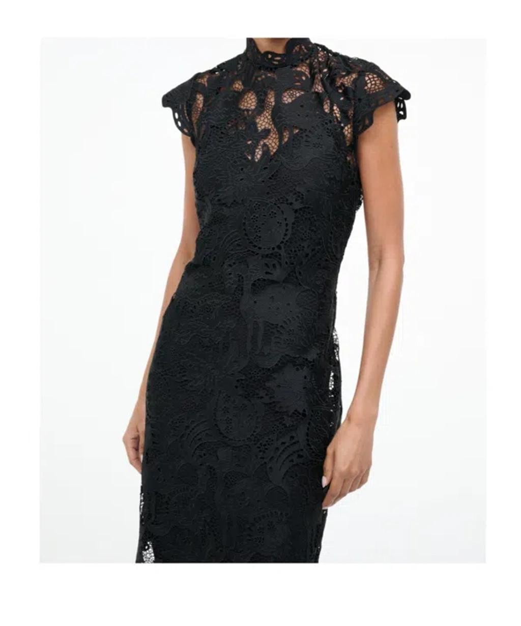 STAUD Rosaline Guipure Lace Cocktail Dress In Black Product Image