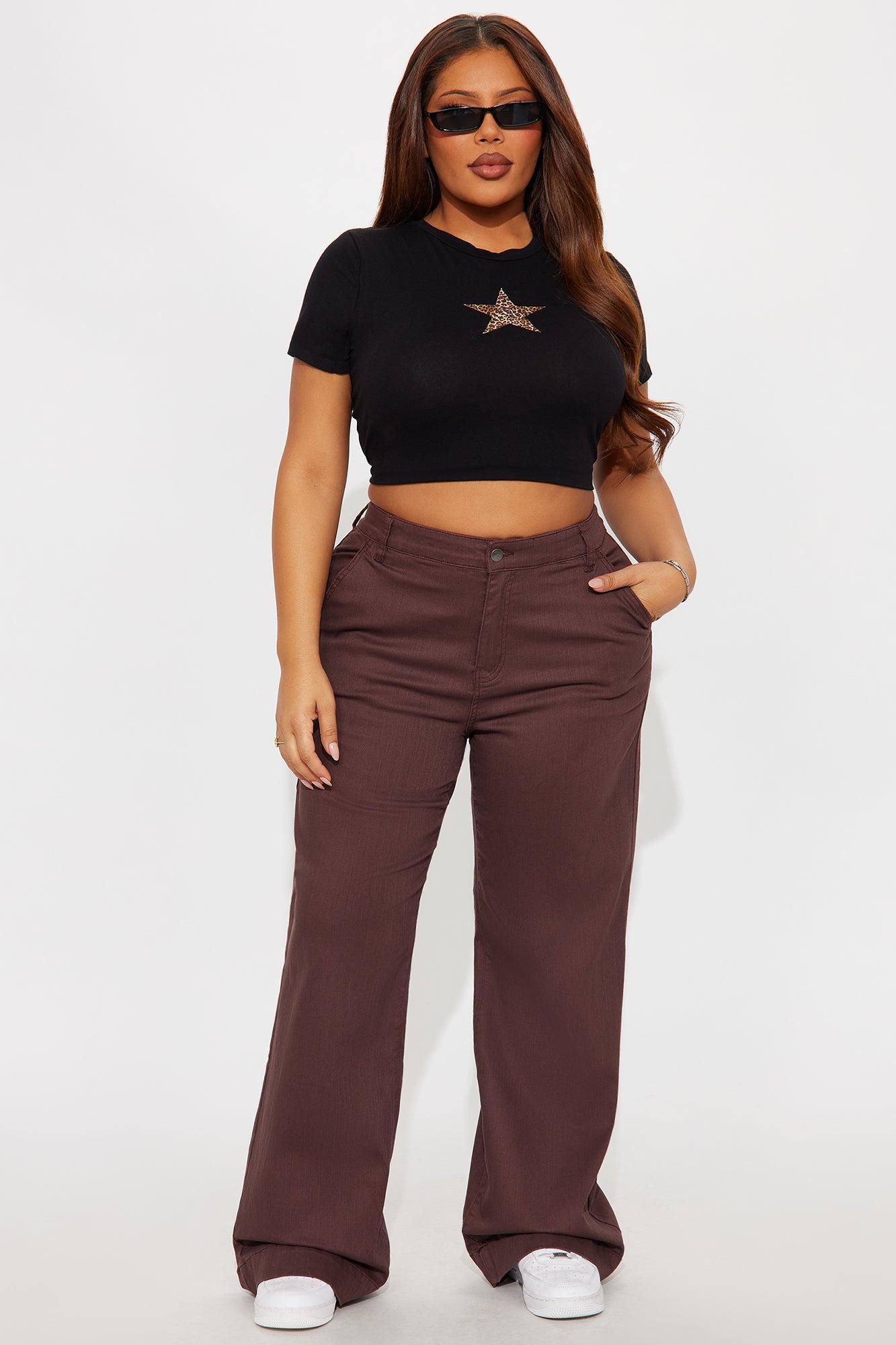Margot Classic Color Trouser Jean - Brown Female Product Image