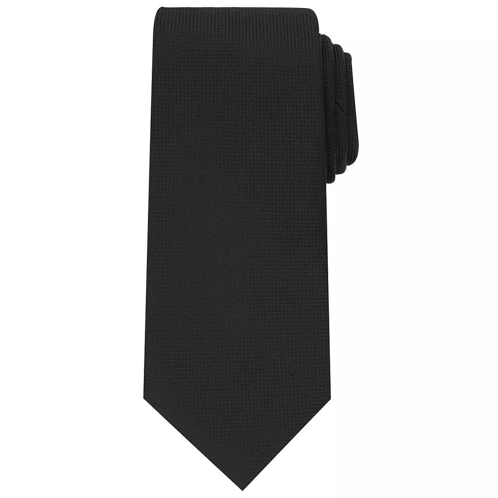 Men's Bespoke Solid Tie, Black Conway Product Image