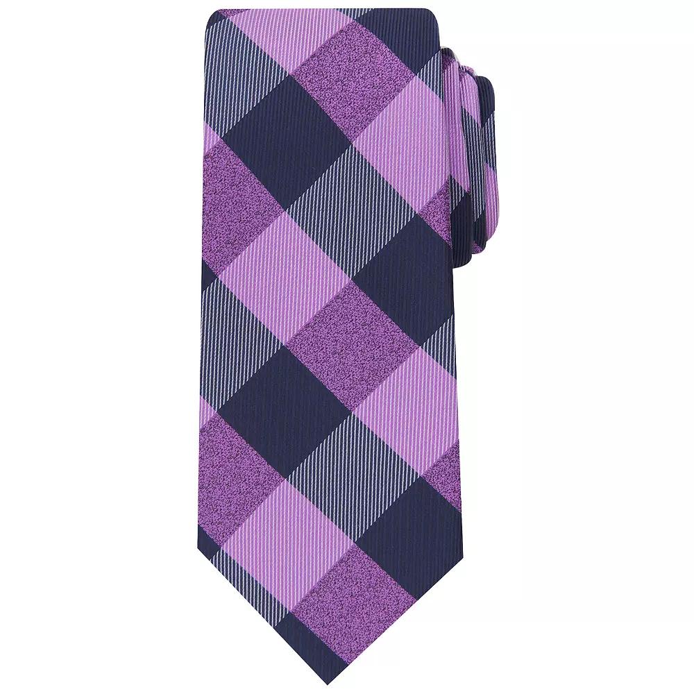 Men's Bespoke Patterned Tie, Purple Windsor Product Image