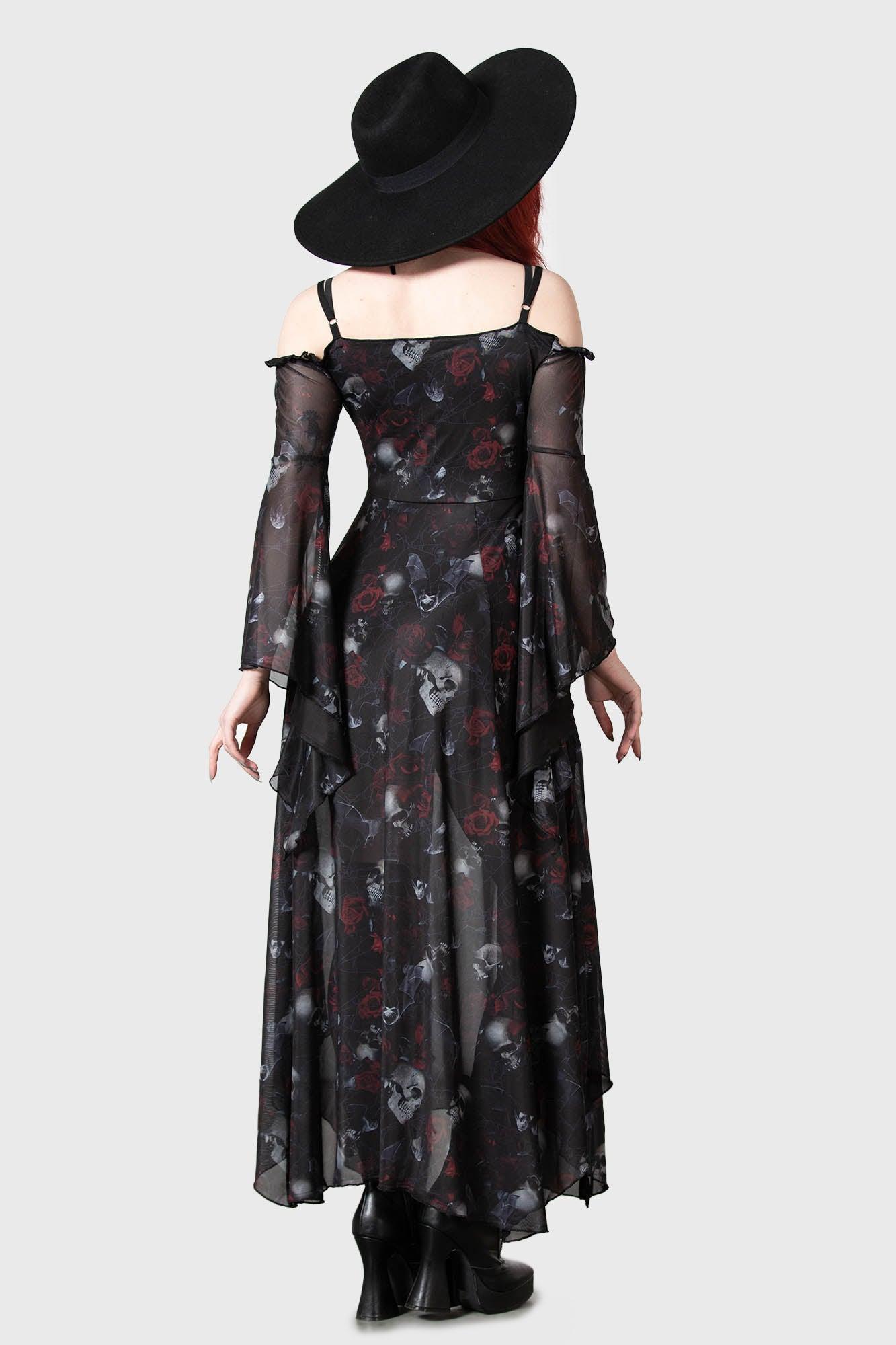 Mystic Meadow Mesh Maxi Dress Female Product Image