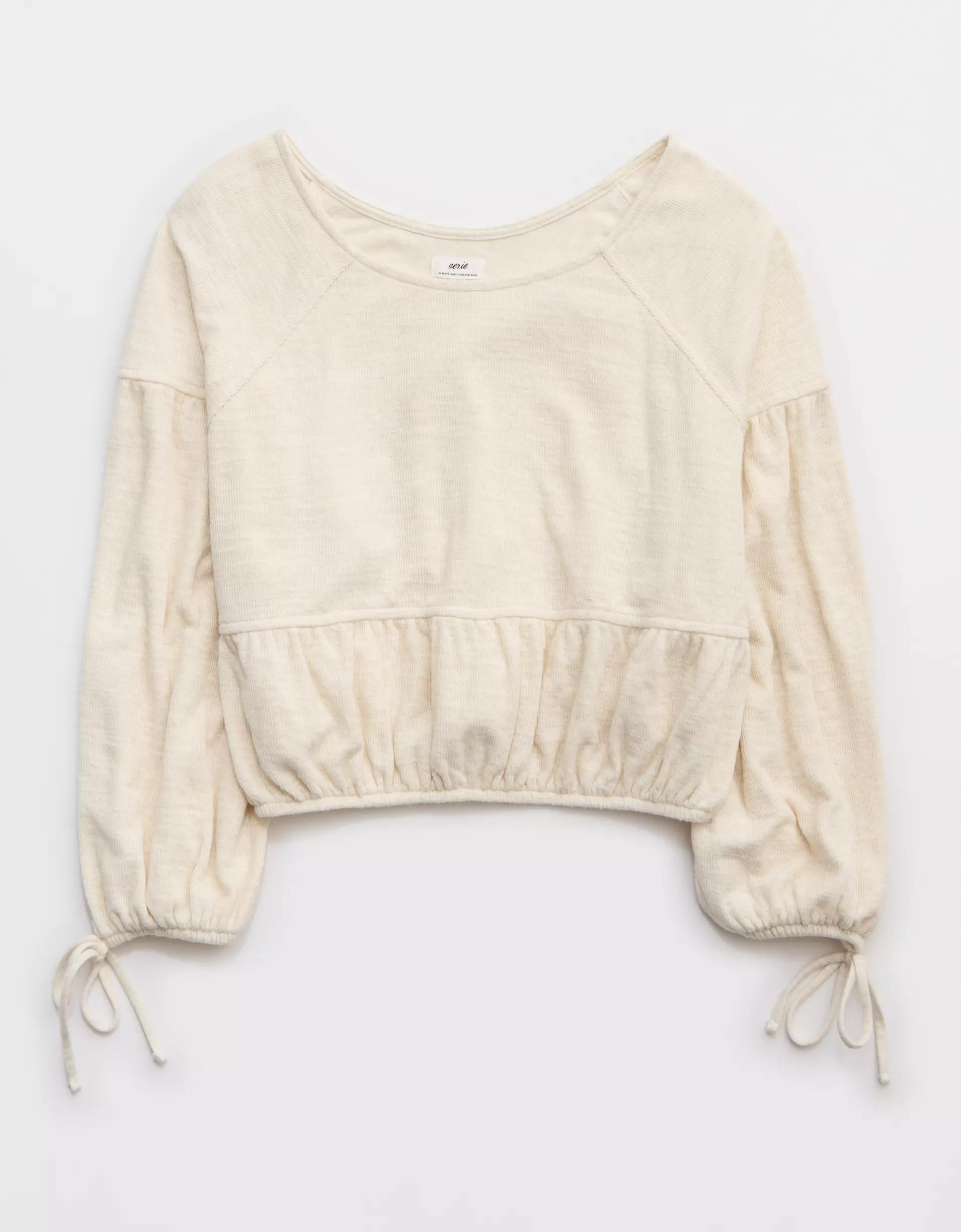 Aerie Endless Summer Cropped Sweatshirt Product Image