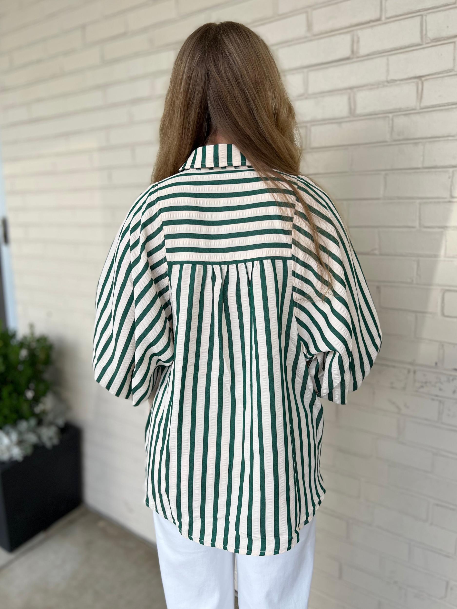 Esmerelda Striped Button Up Top Product Image