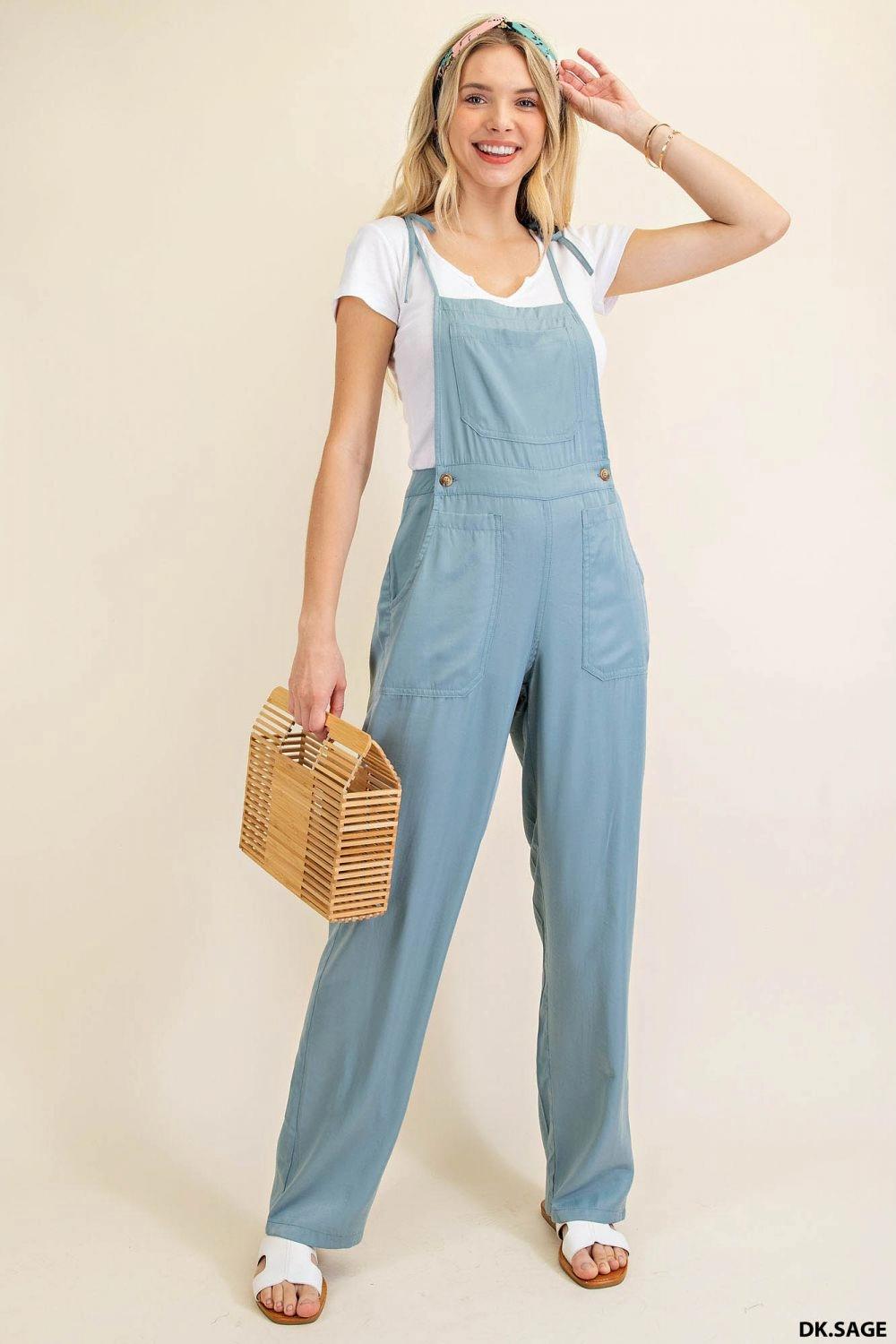 Sage Pockets Overalls Jumpsuit Product Image