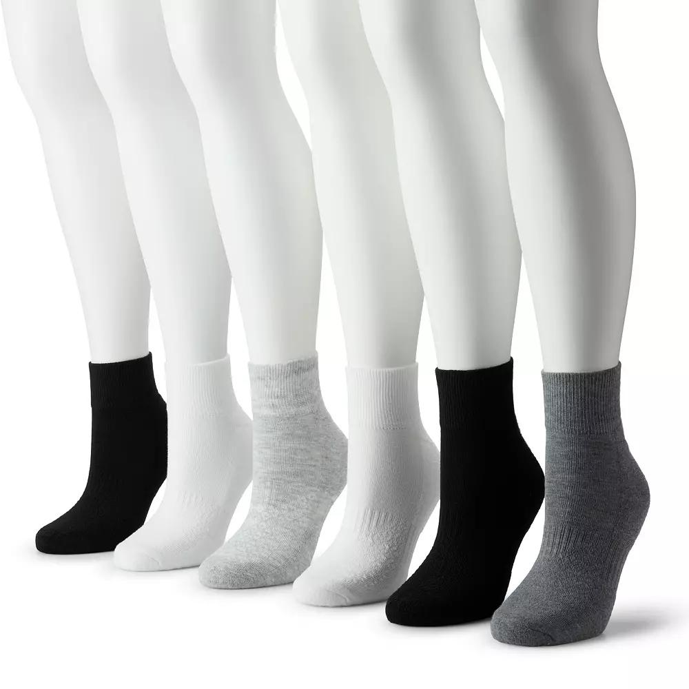 Womens FLX Ladies 6-Pack Athletic Quarter Socks Product Image
