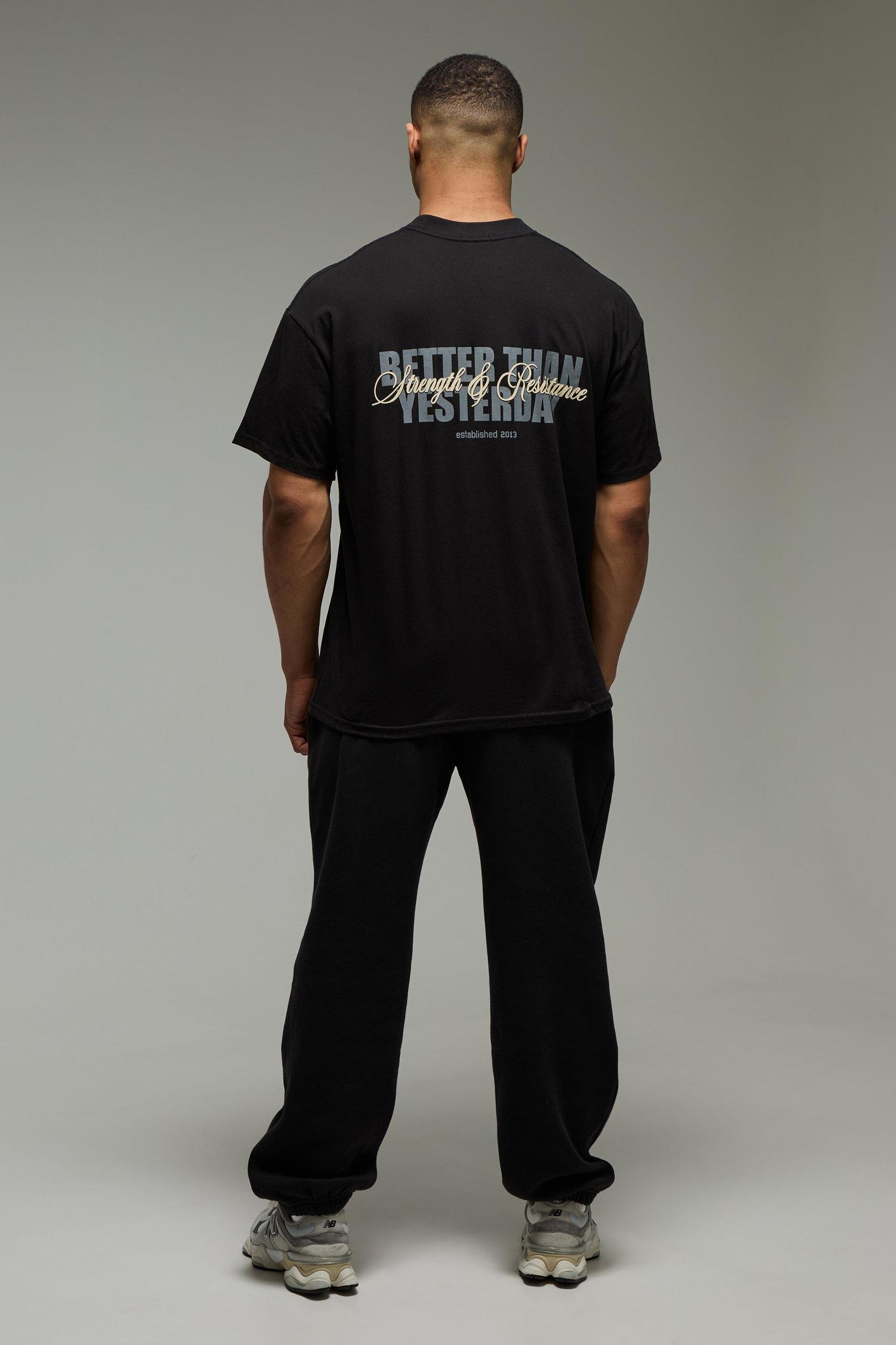 MAN Active Strength and Resistance Oversized T-Shirt | boohooMAN USA Product Image