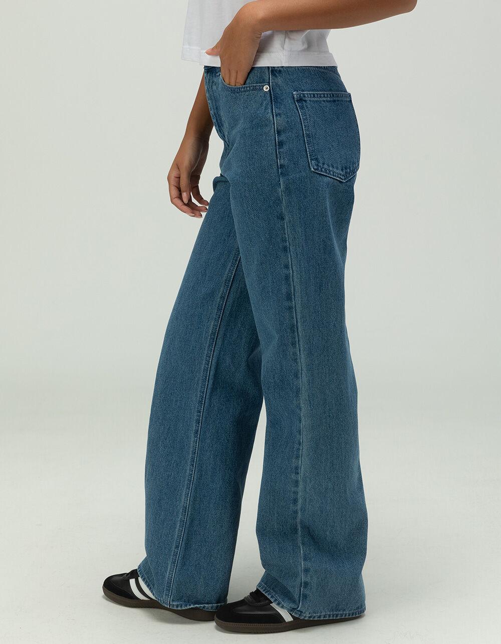 OBEY Errand High Waist 5-Pocket Womens Denim Jeans - DENIM Product Image