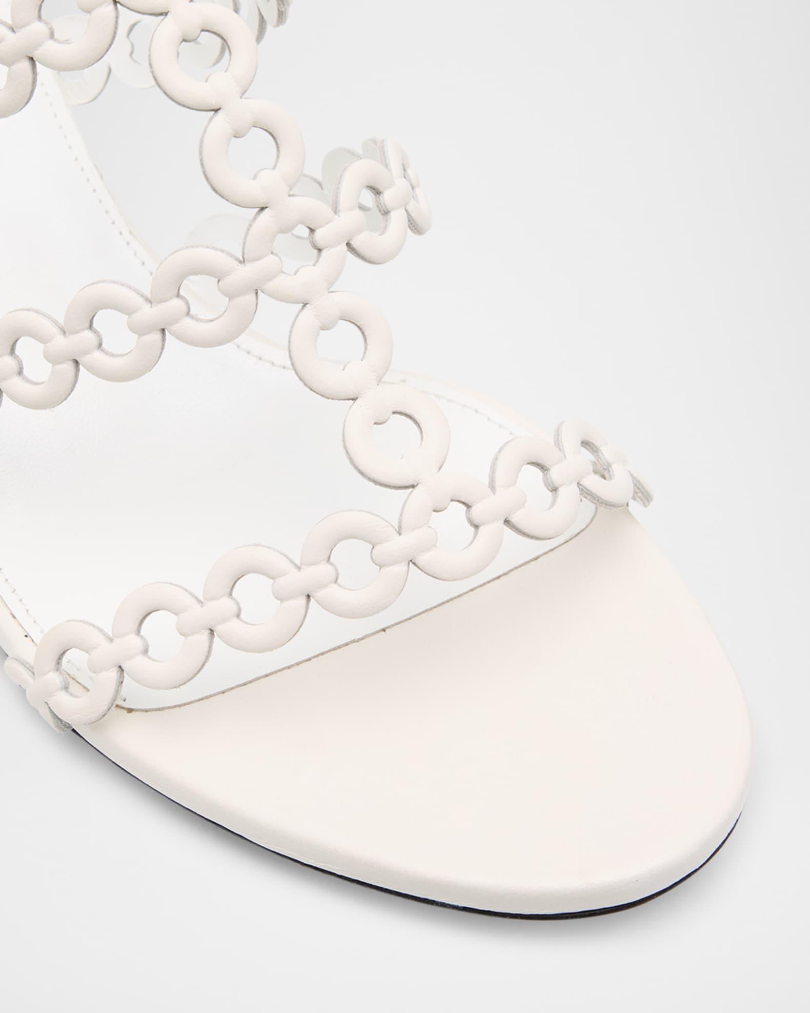Infinity Leather Chain T-Strap Sandals Product Image