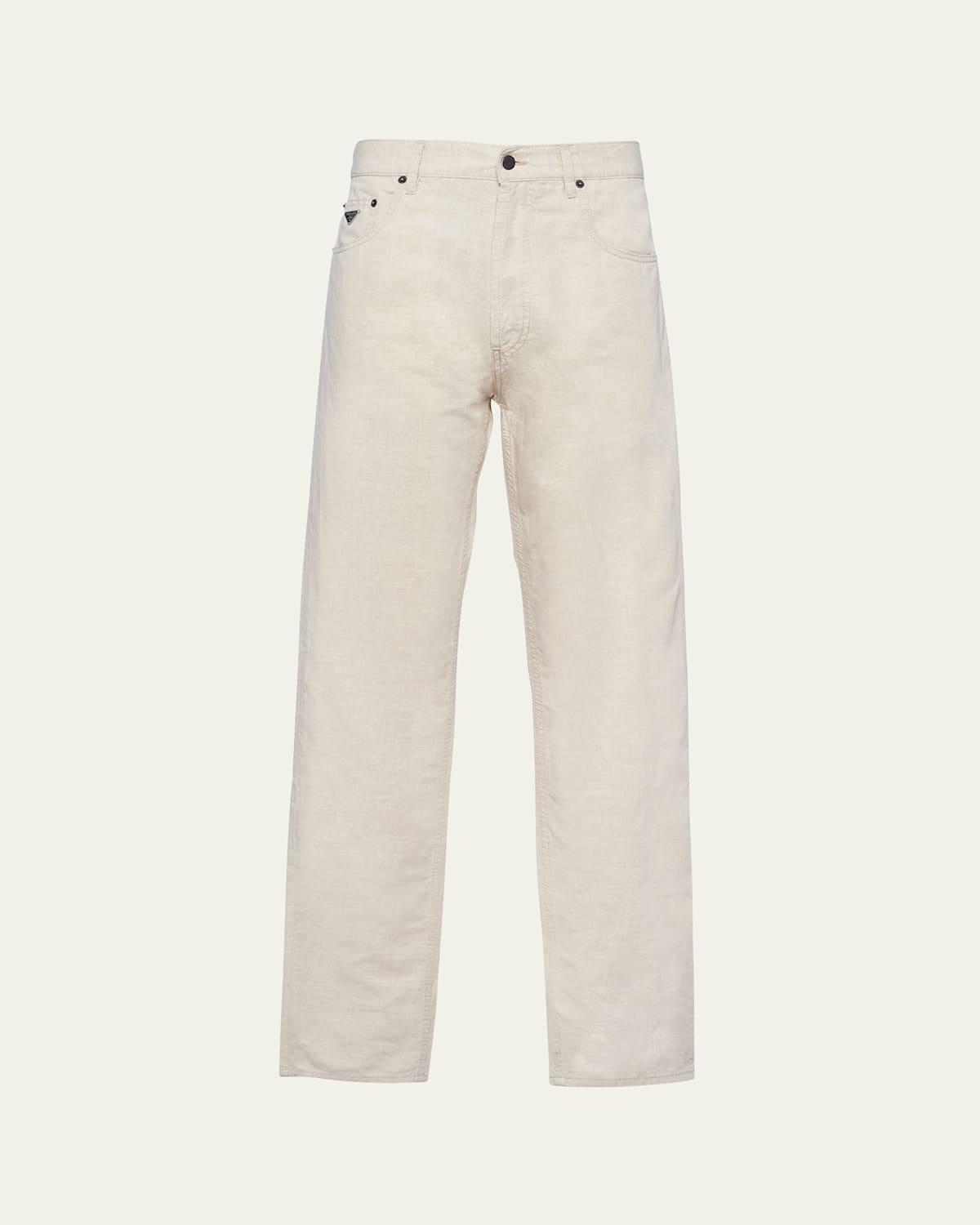 Mens 5-Pocket Chambray Jeans Product Image