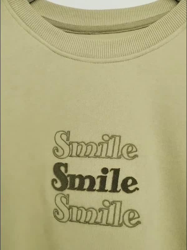 Smile Print Pull Over Oversized Hoodie Product Image