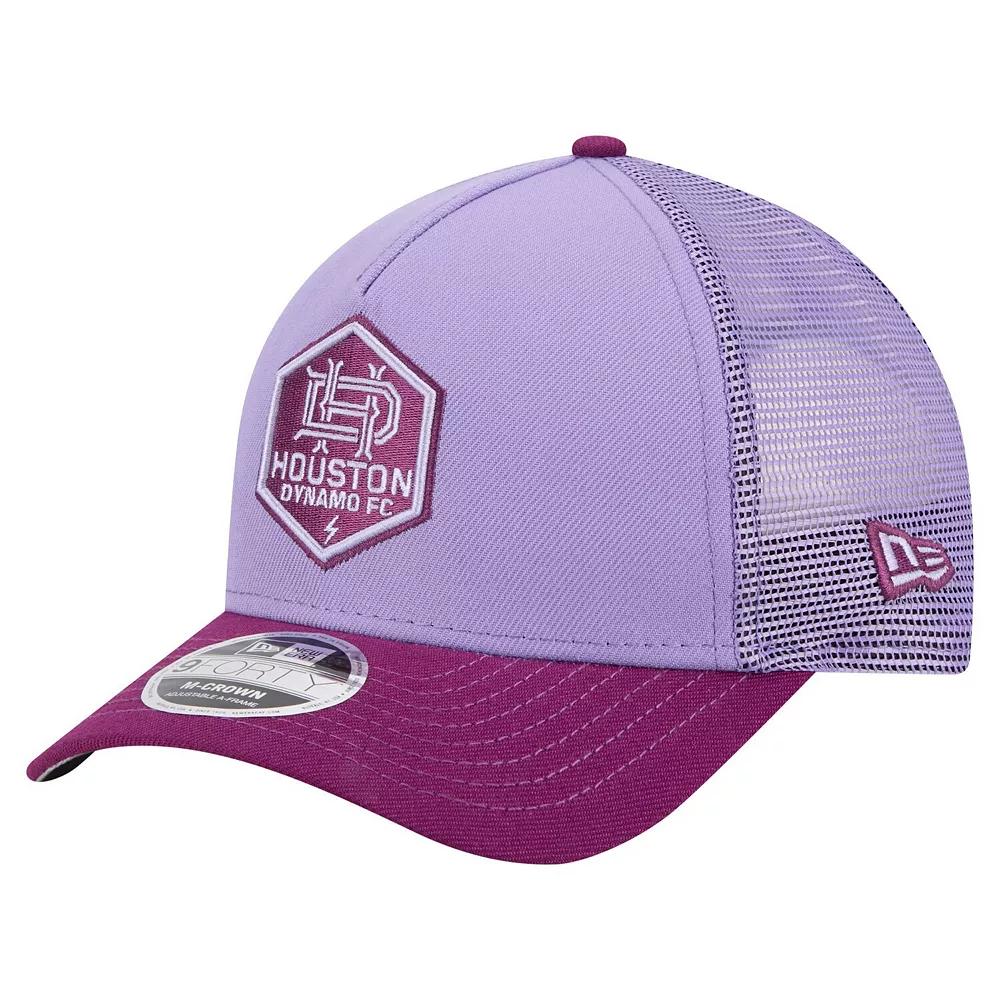 Men's New Era Purple Houston Dynamo FC Color Pack 9FORTY A-Frame Adjustable Trucker Hat, Dyn Purple Product Image