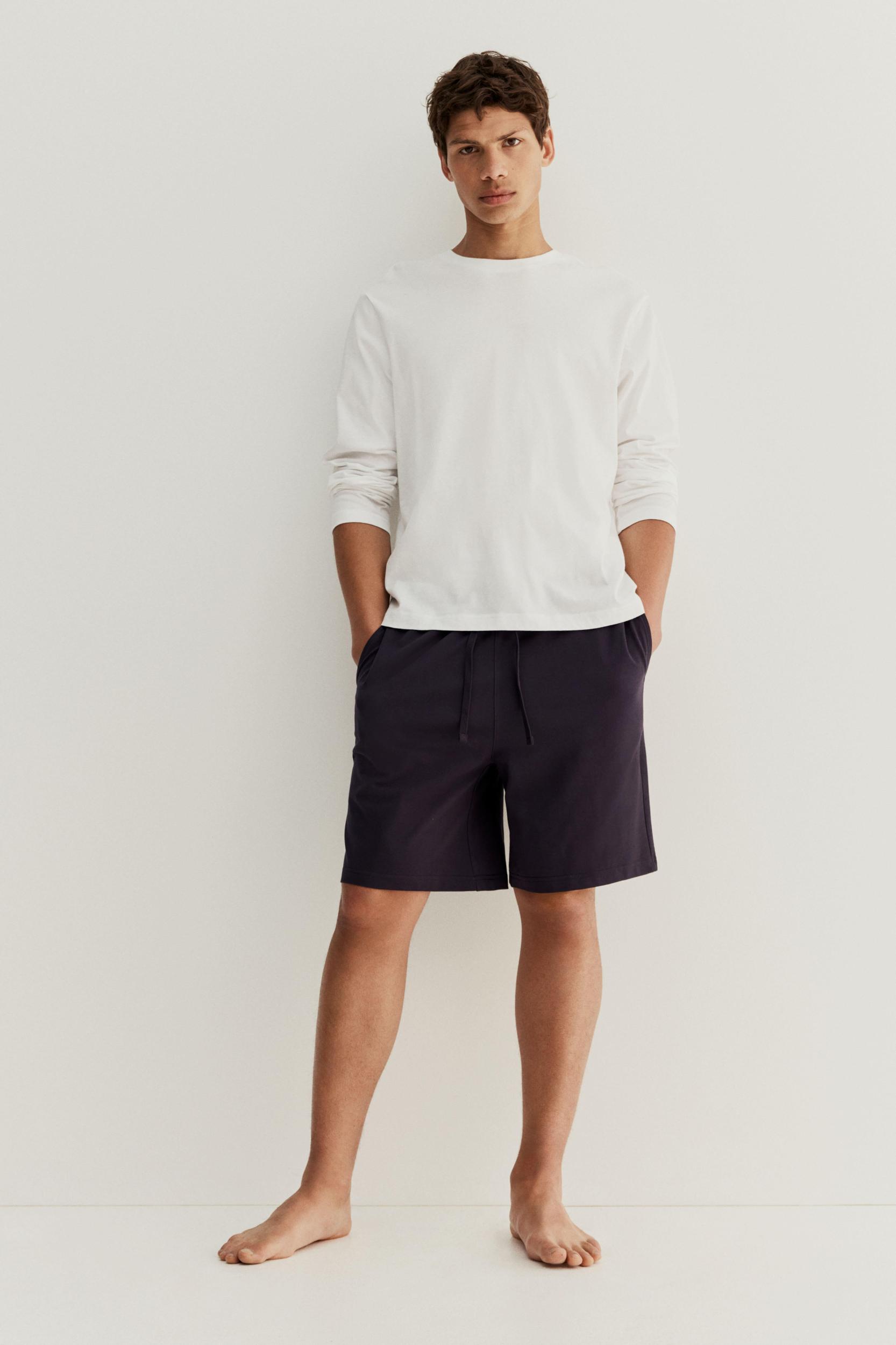 Relaxed-Fit Knee-Length Piqué Shorts Product Image
