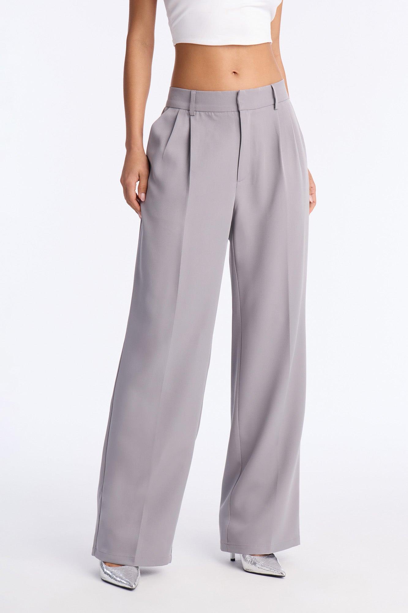 Kendall High Rise Trouser Pant - Grey Female Product Image