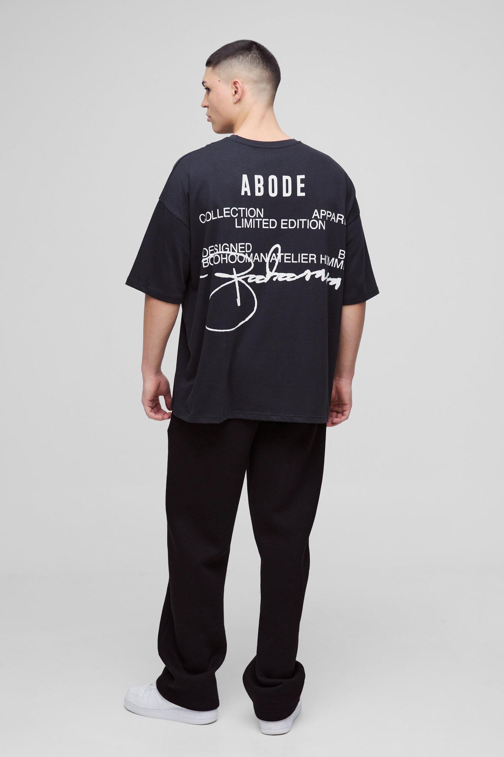 ABODE Heavyweight Oversized Print T-Shirt | boohooMAN USA Product Image
