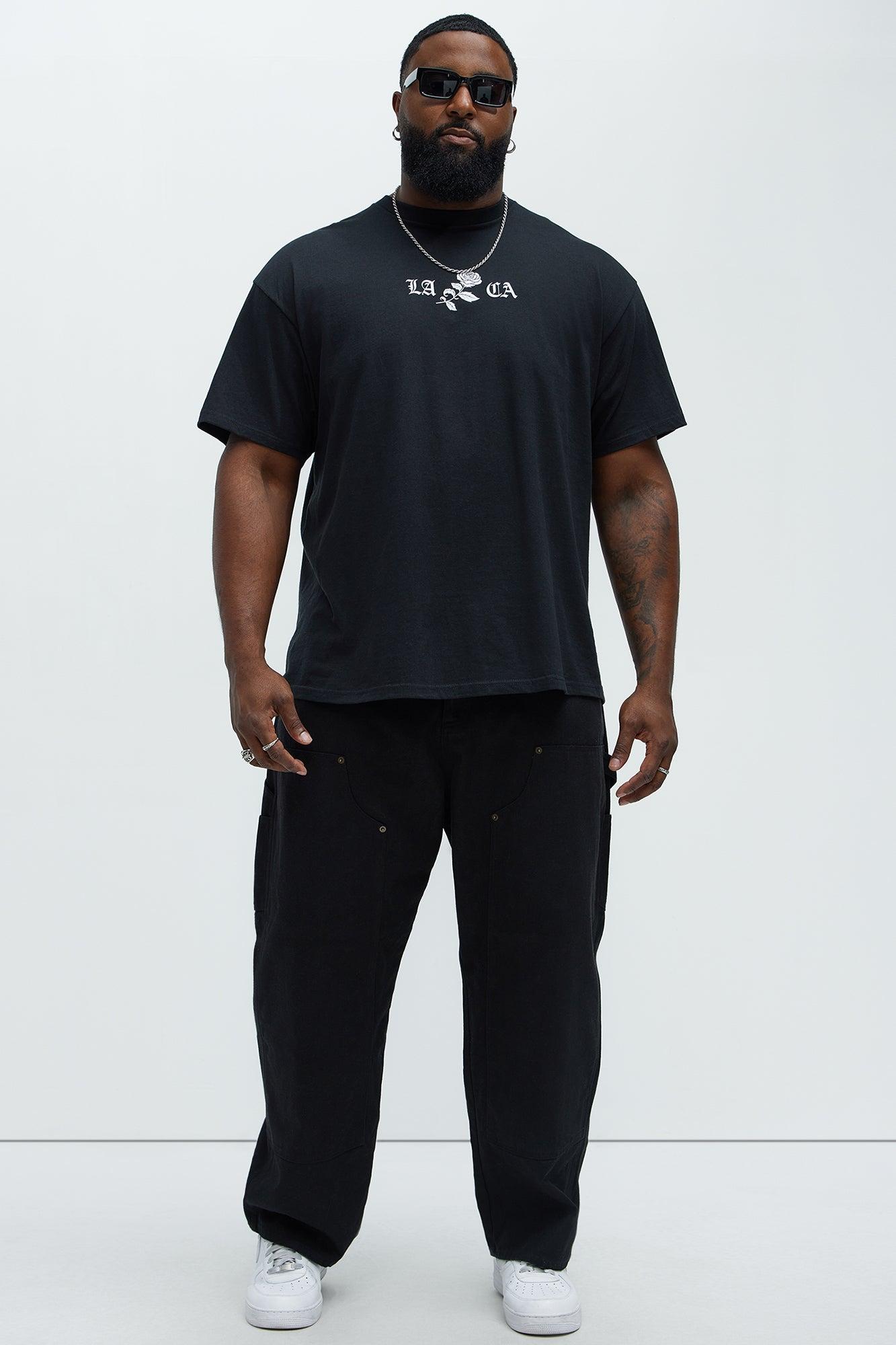 LA English Rose Short Sleeve Tee - Black Product Image