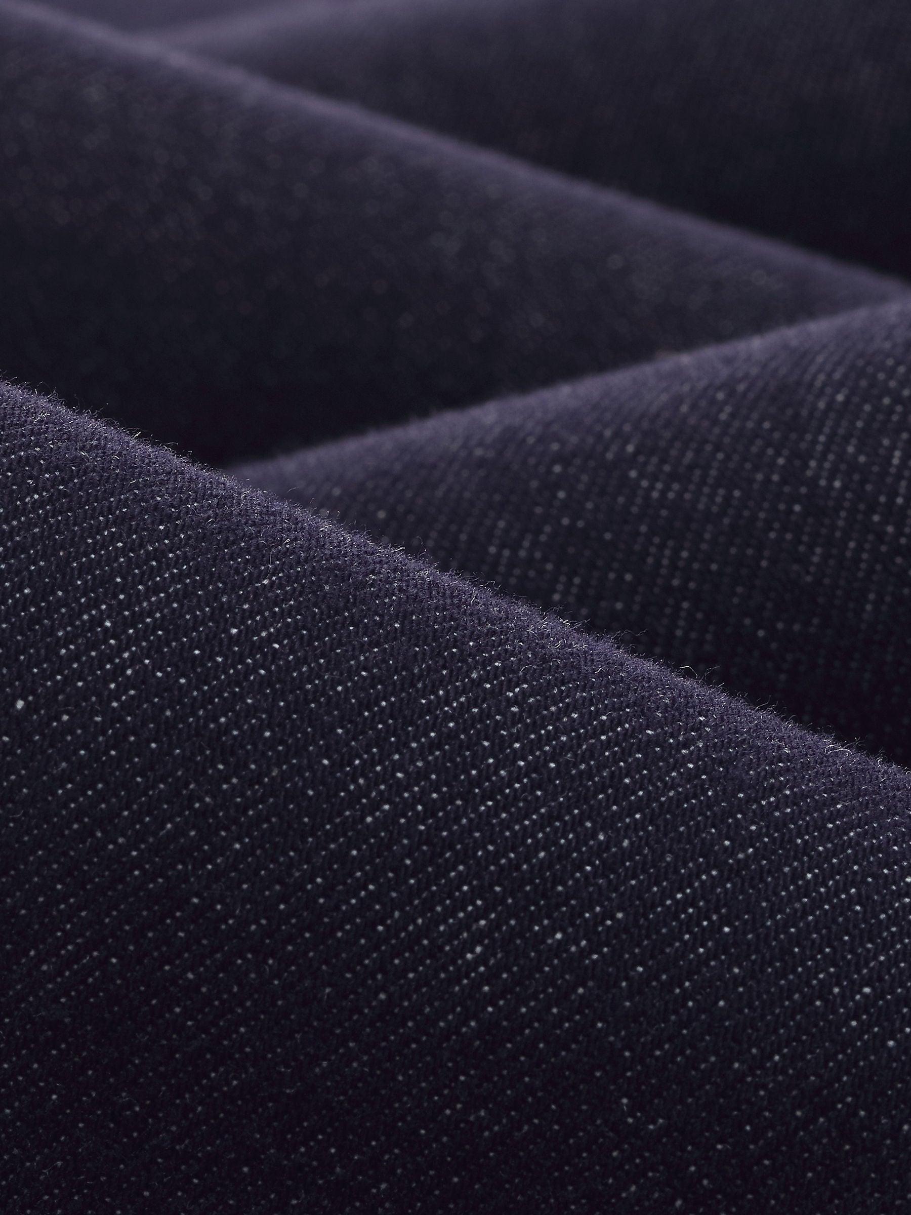 Denim High-Waisted Fleece Lined Women Folded Jeans Product Image