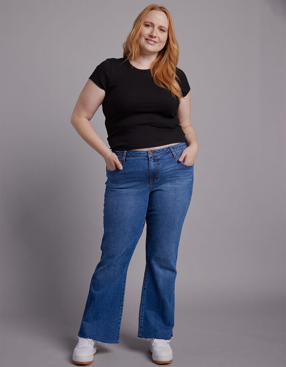 RSQ Womens Low Rise Flare Jeans - MEDIUM WASH Product Image