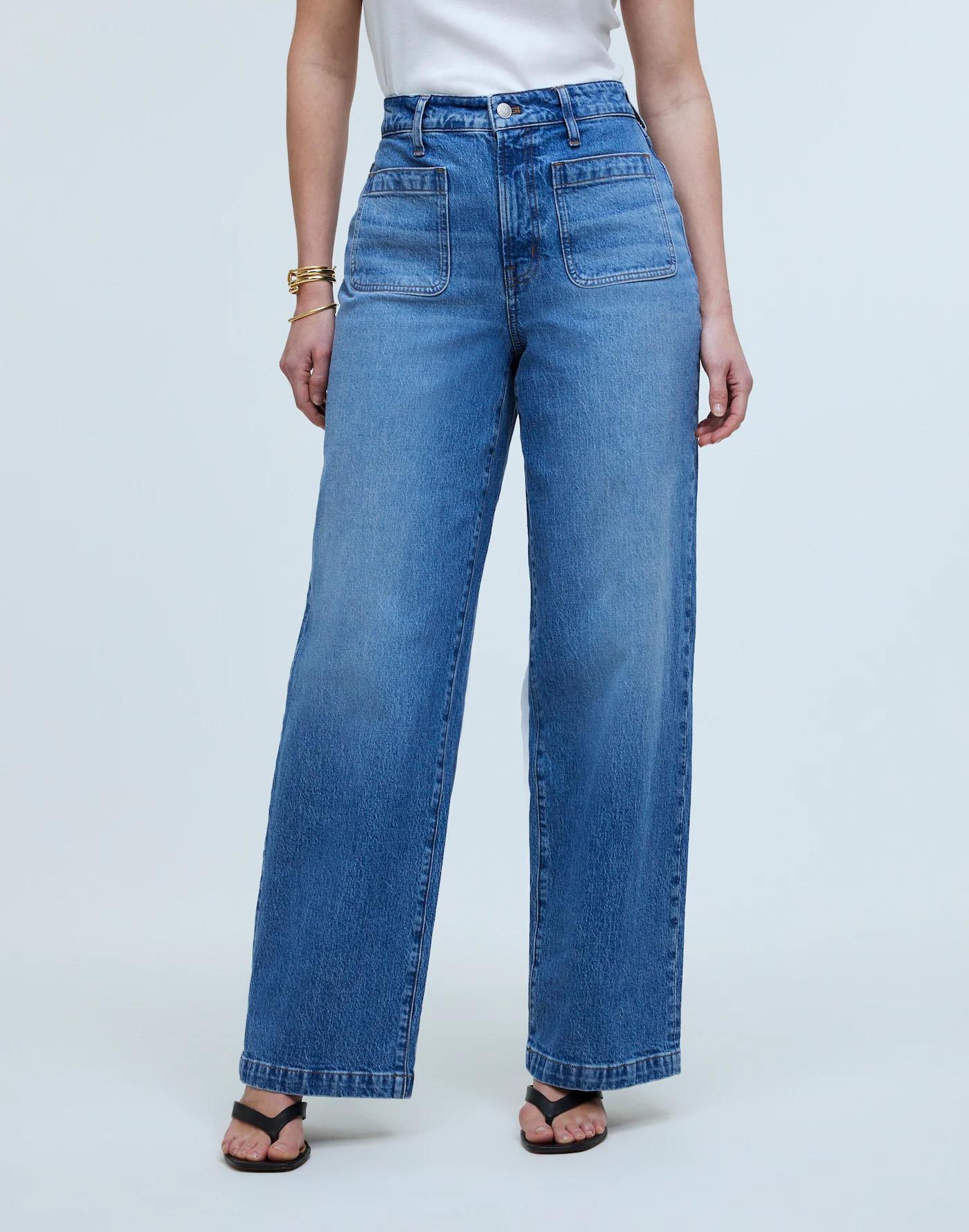 The Petite Curvy Emmett Wide-Leg Jean: Patch Pocket Edition Product Image