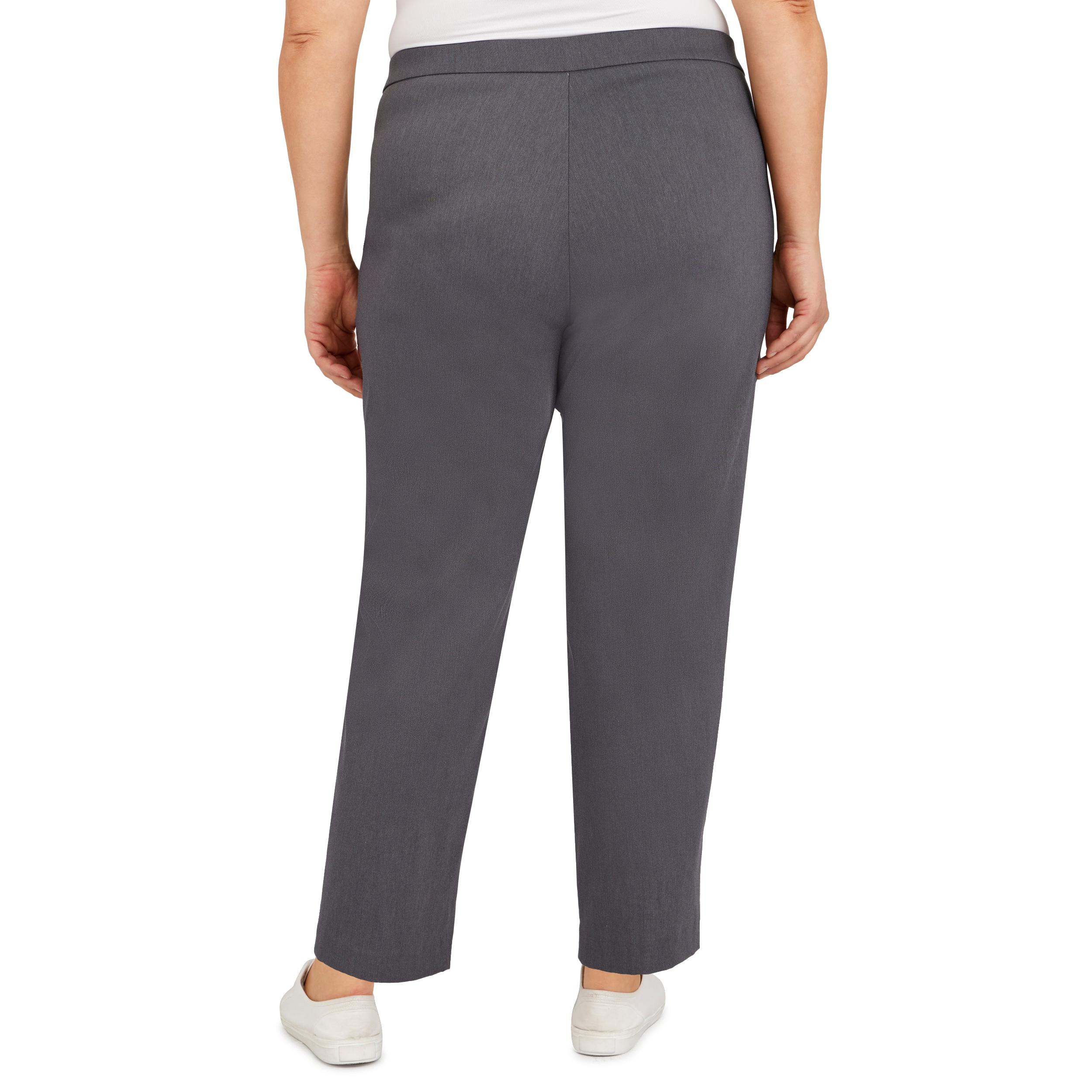Alfred Dunner Plus Classic Allure Fit Proportioned Pant with Elastic Comfort Waistband Short Length Product Image