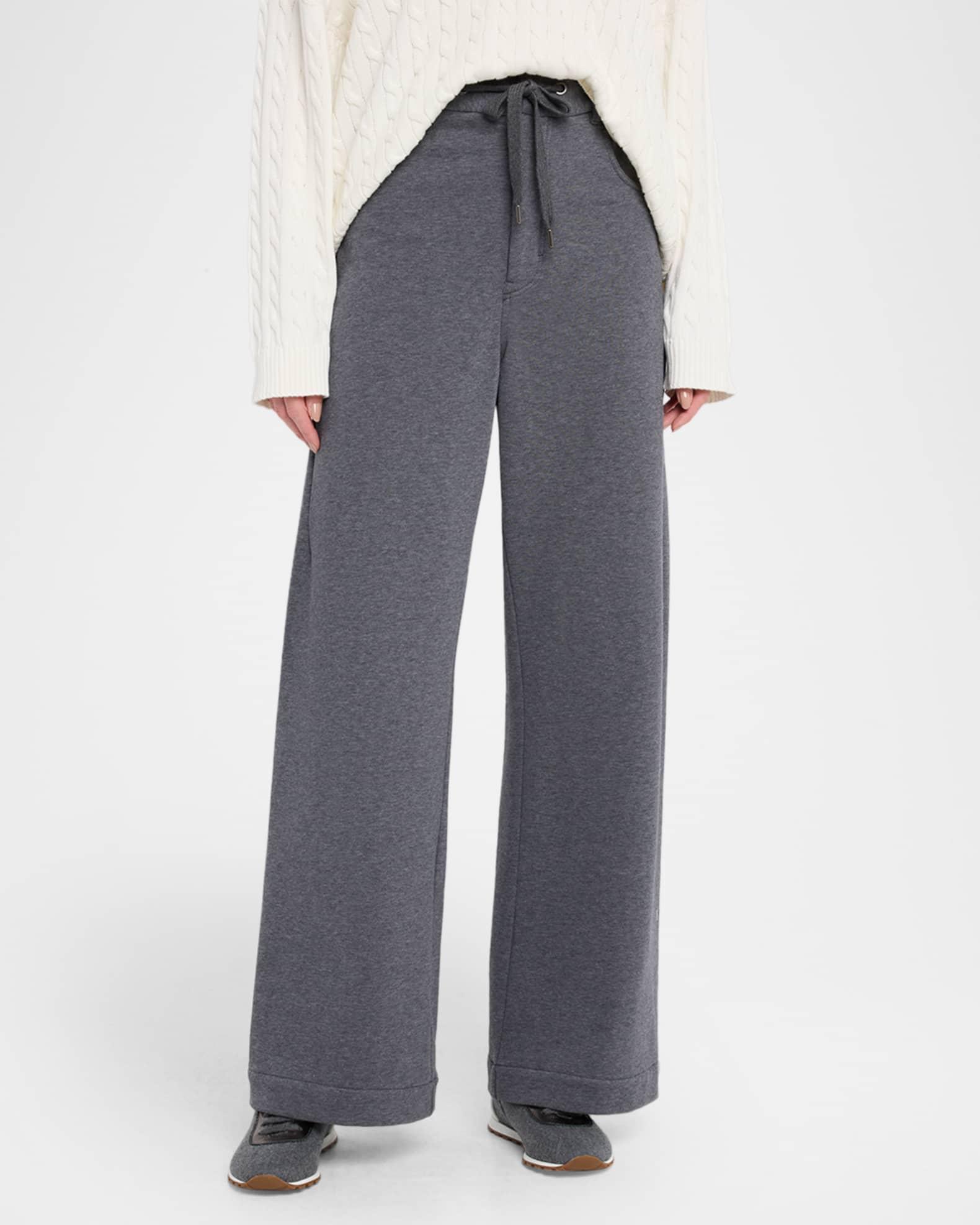 Wide-Leg Knit Trousers Product Image