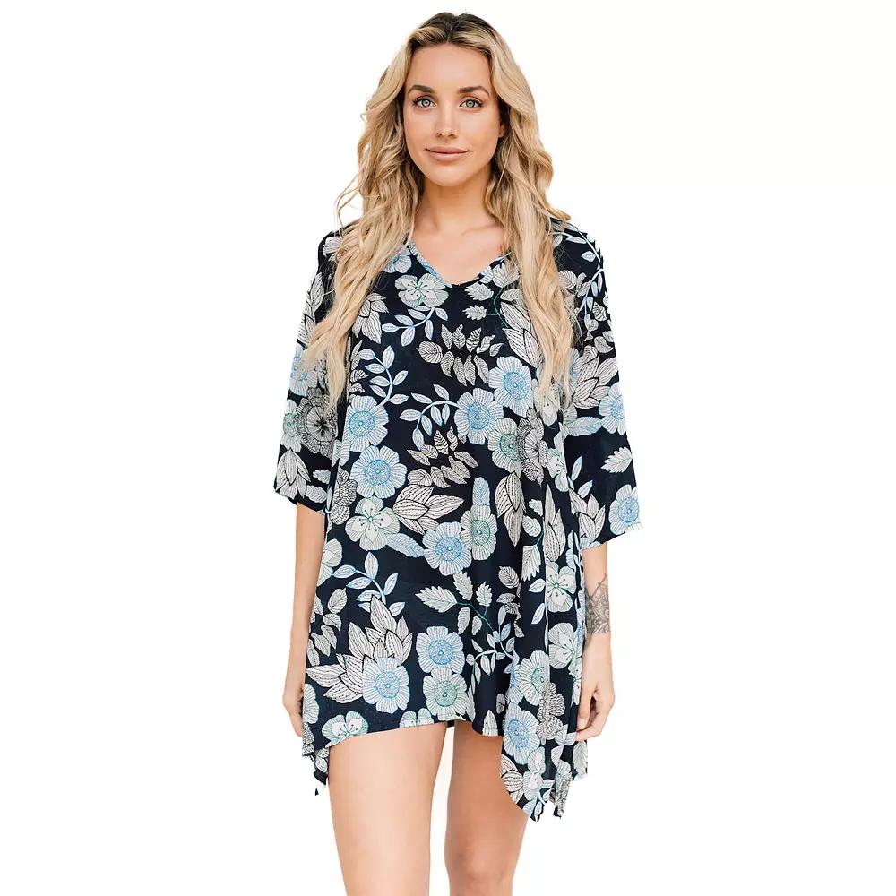 Women's J. Valdi Sharkbite Swim Tunic Cover-Up,  Product Image