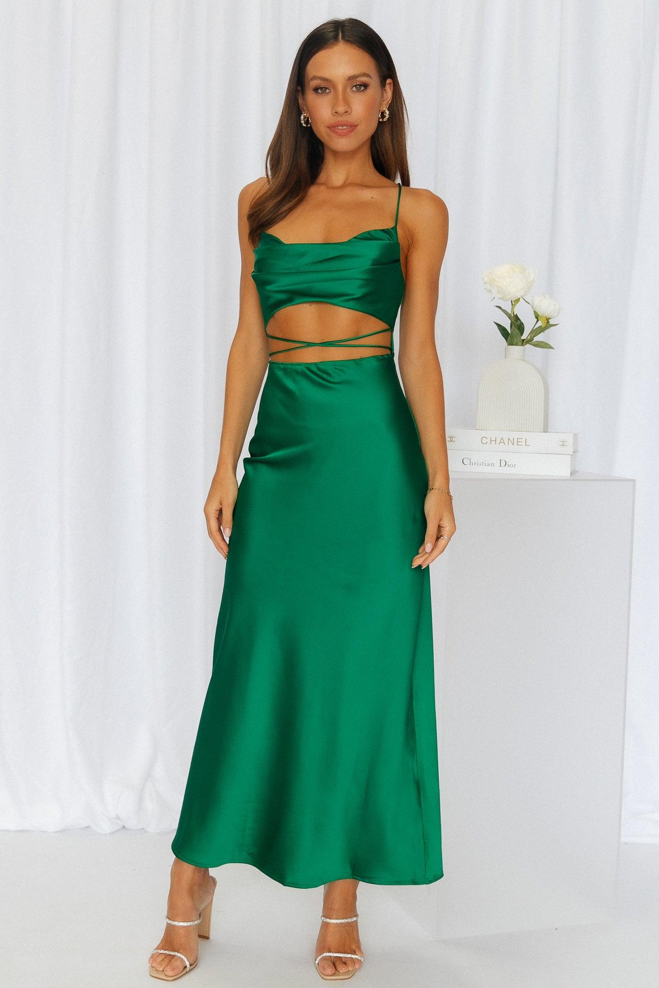 Made Love Midi Dress Green Product Image