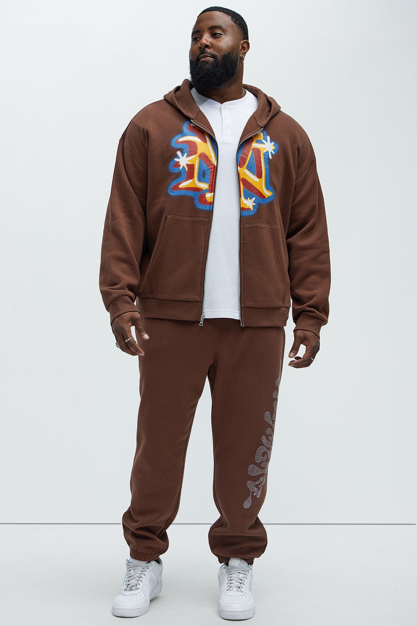 Tyson City of NY Zip Up Hoodie - Brown Product Image