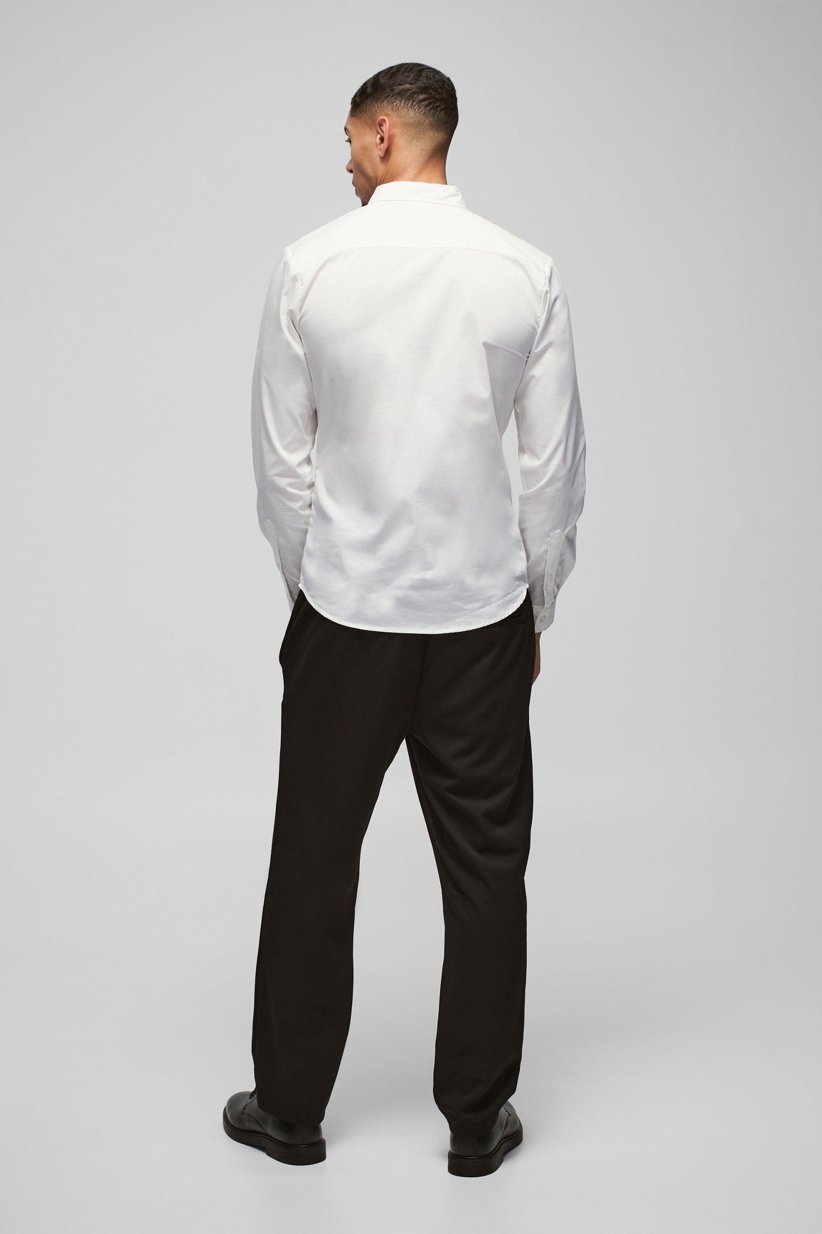 Long Sleeve Slim Shirt | boohooMAN USA Product Image