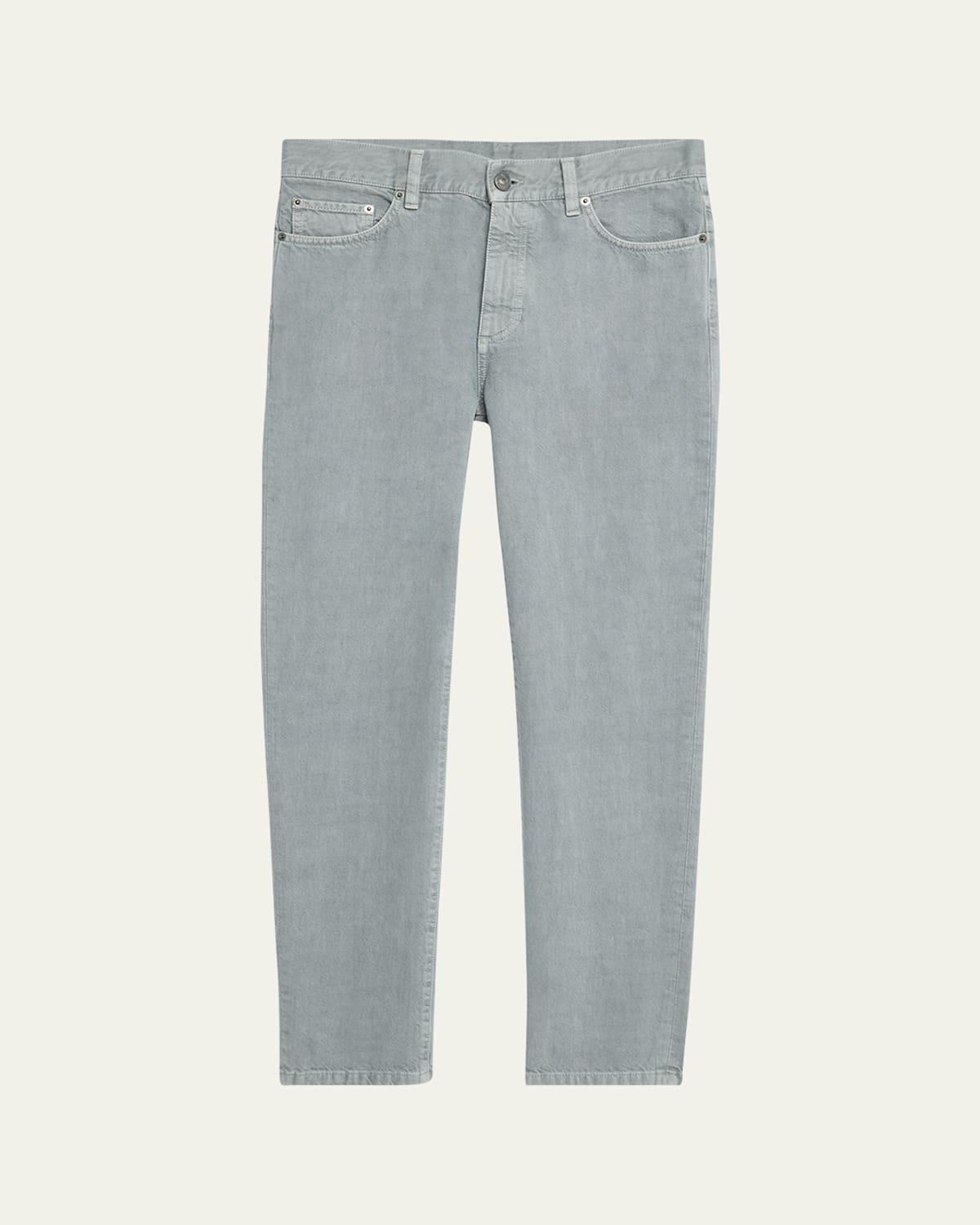 Mens 5-Pocket Denim Pants Product Image