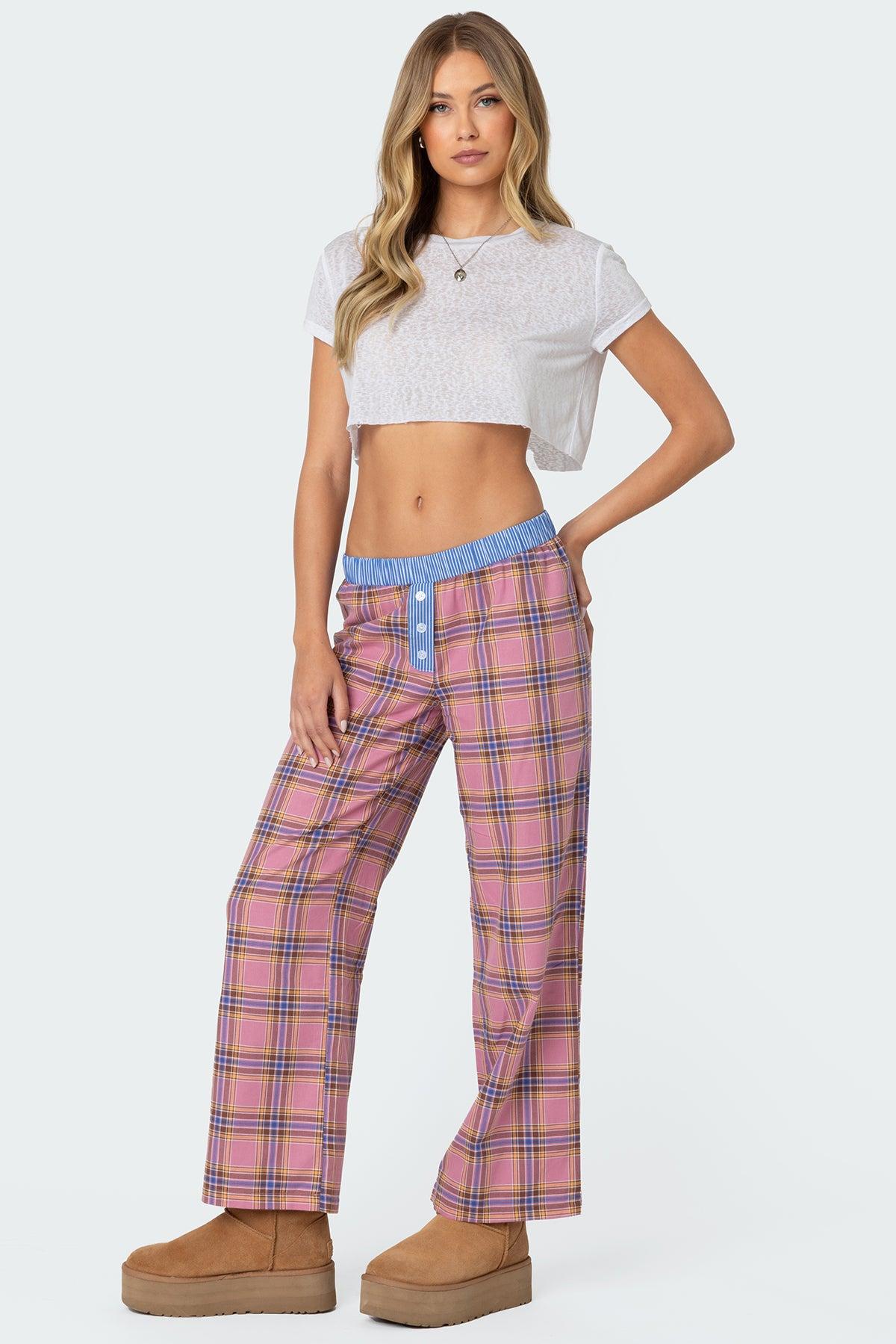 Plaid & Stripe Pants Product Image