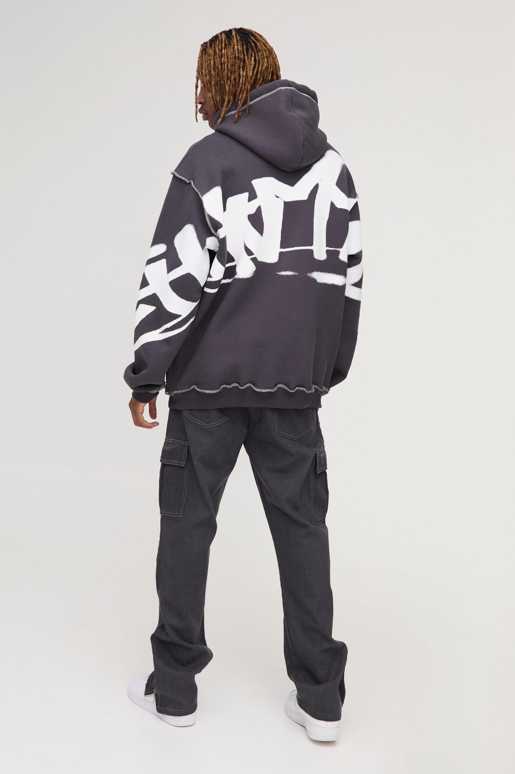 Tall Zip Hem Straight Fit Cargo Jeans | boohooMAN USA Product Image