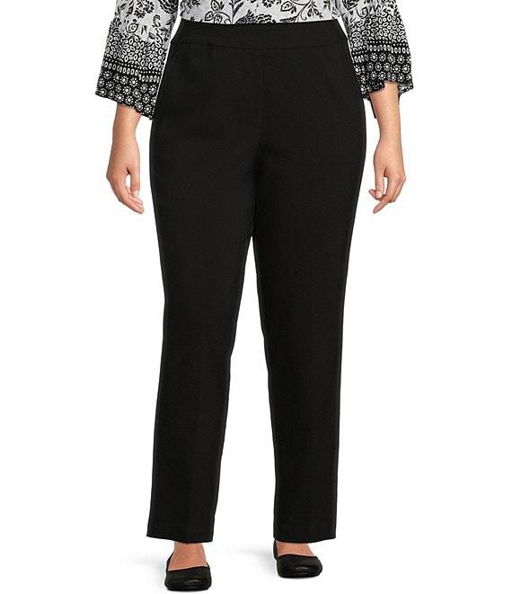 Allison Daley Plus Size Straight Leg Pull-On Pants Product Image