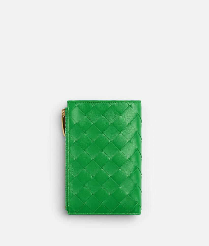 Women's Intrecciato Medium Bi-Fold Wallet in Parakeet Product Image
