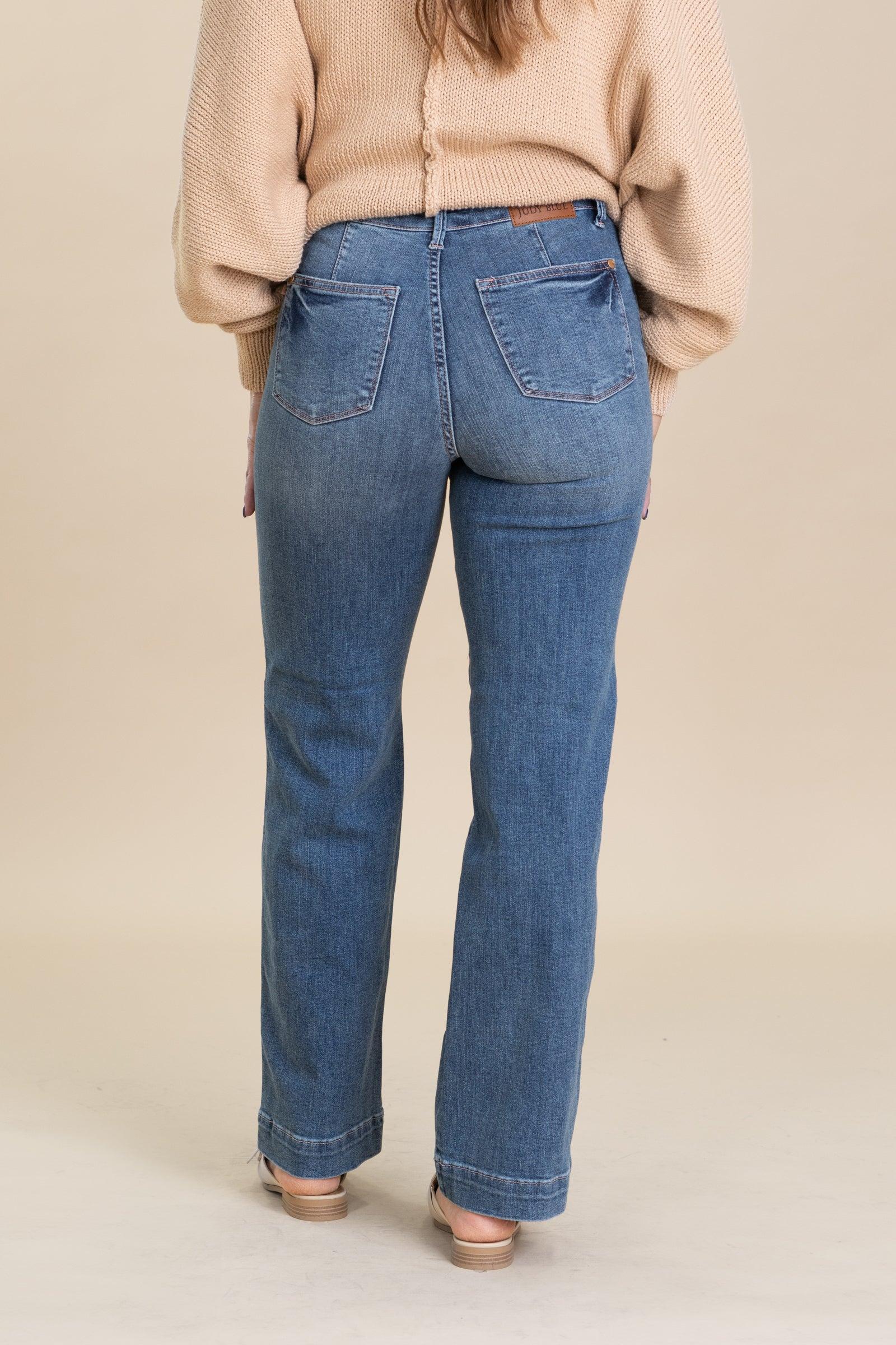 Judy Blue Contrast Thread Straight Jean Product Image