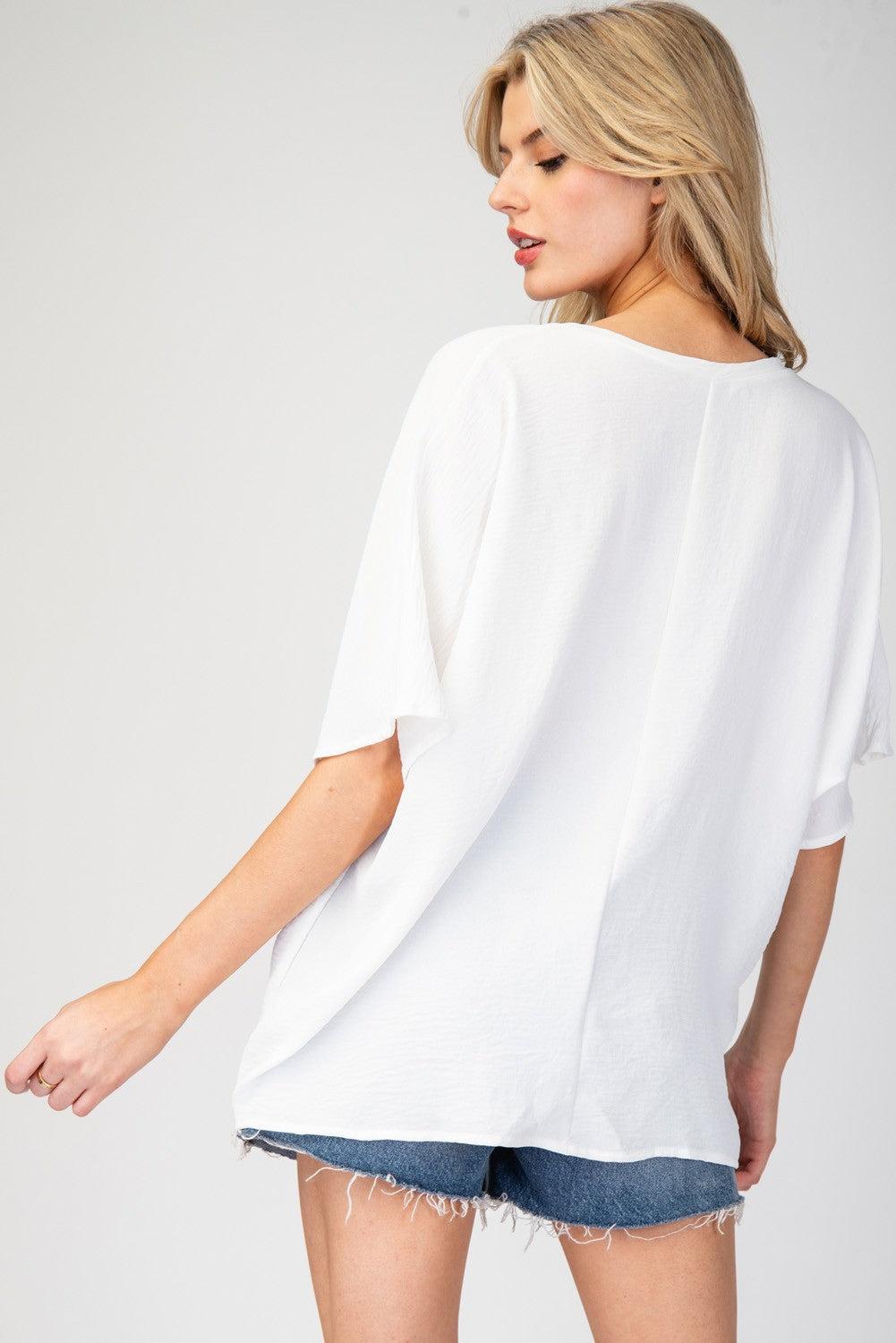 SOLID V NECK POCKET TEE Product Image