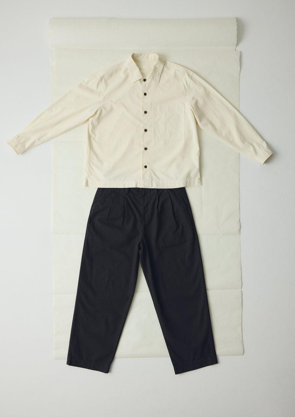 Garment Dyed Oxford Shirt | Ecru Product Image