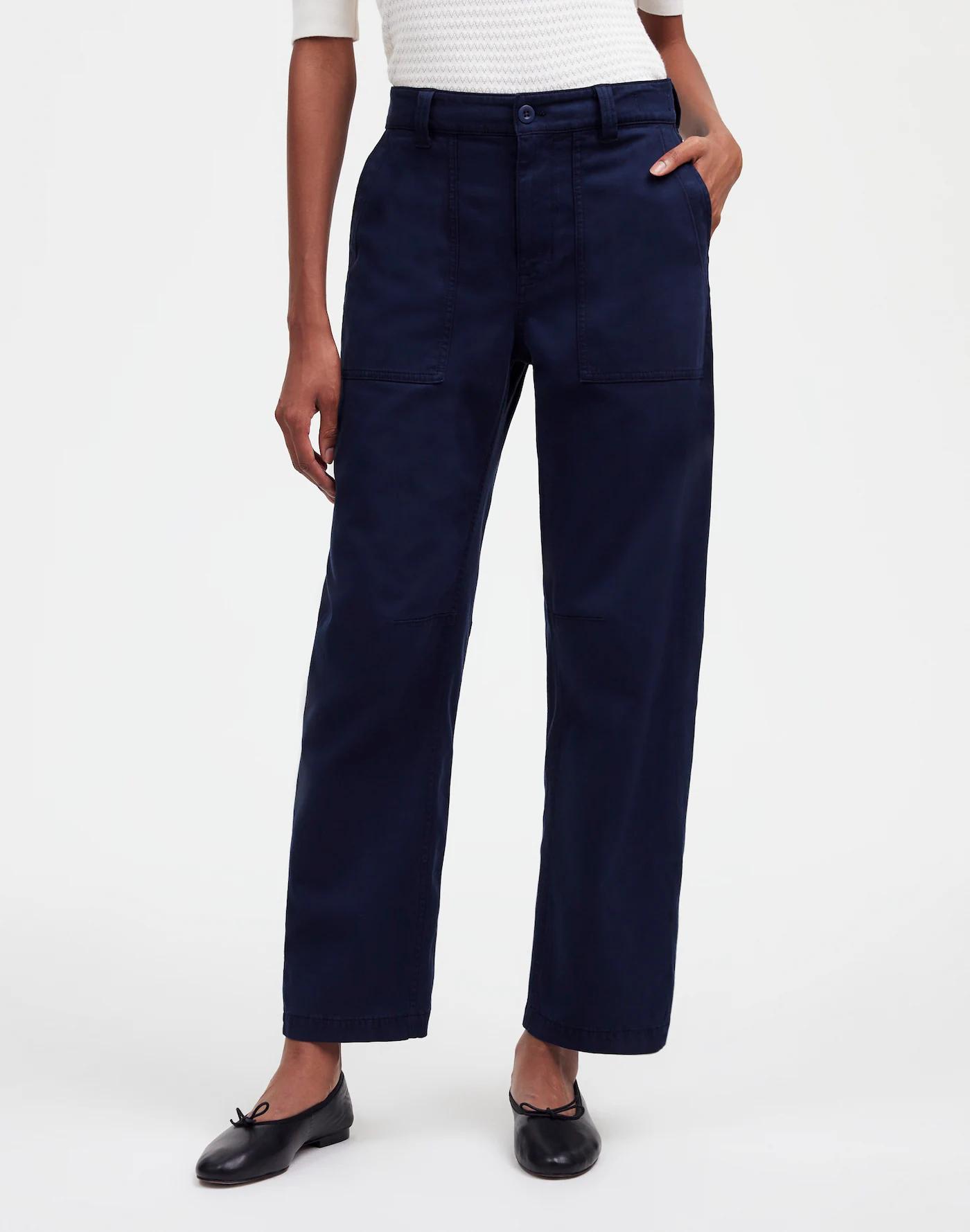 Darted Barrel-Leg Pants Product Image